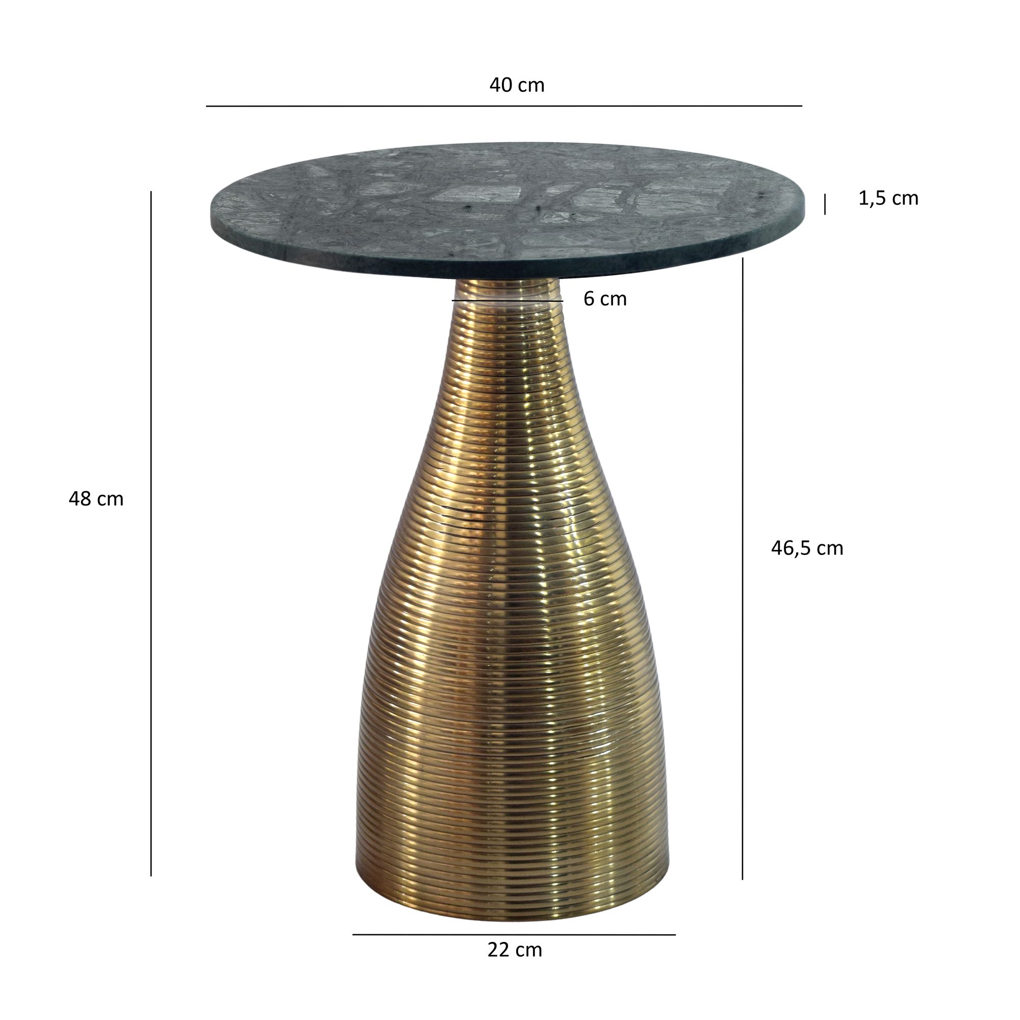 Beistelltisch Leka Marmor Grün Ø 40 cm
