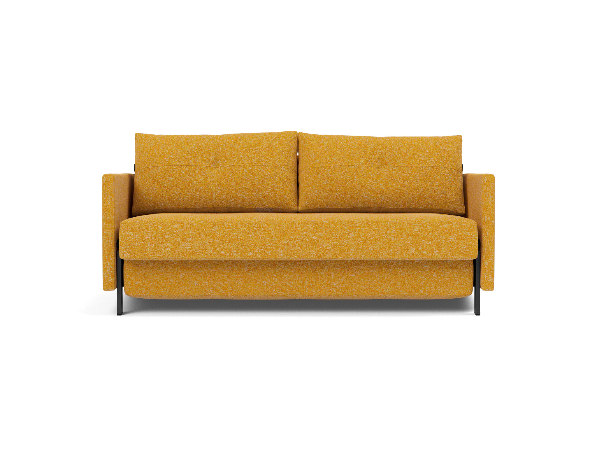 Schlafsofa Cubed mit Armlehnen 160 Boucle Skandi 536-Ochre