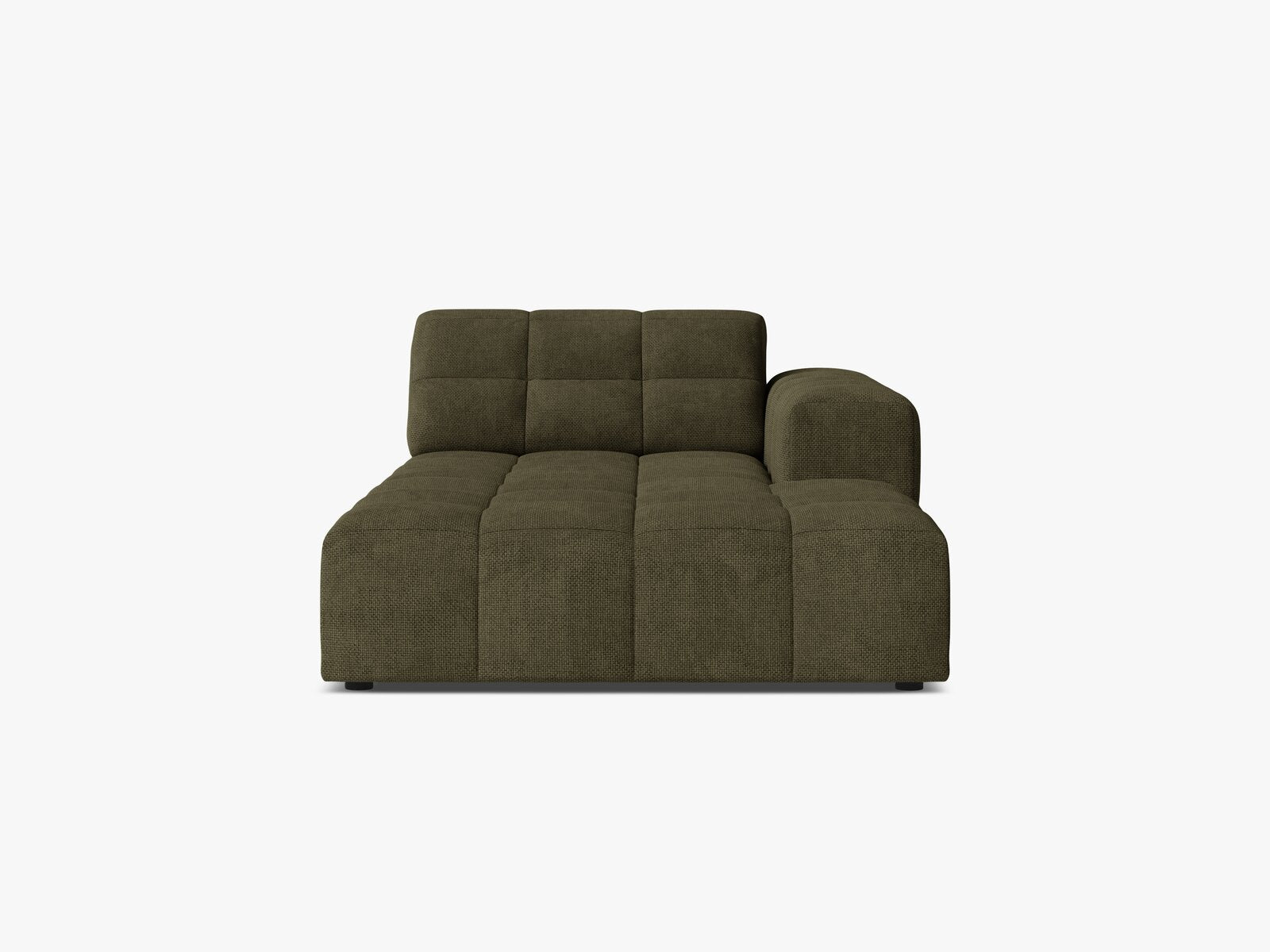 Micadoni Jennifer Chaiselongue Rechts Chenille Eden Grün