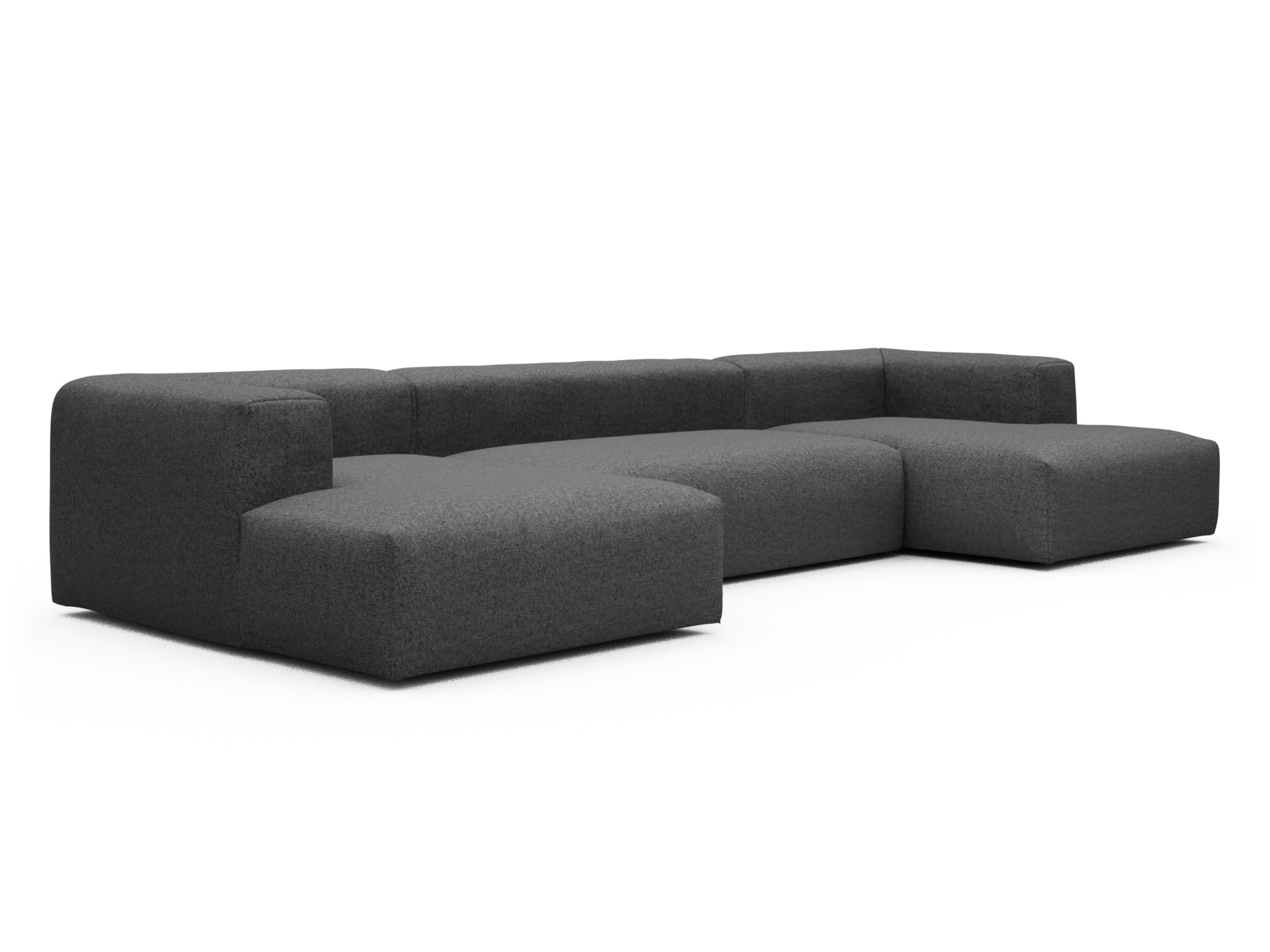 Skandi Home Wohnlandschaft Fred mit 2-Sitzer und Chaiselongue beidseitig Sama-Antracite moebelfaktor