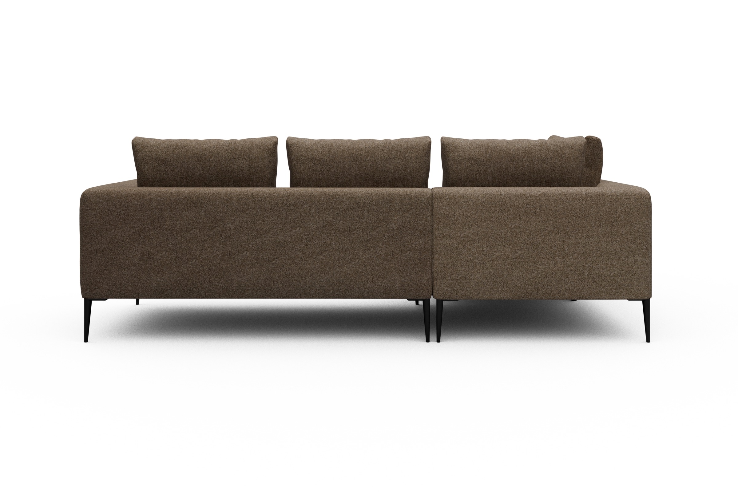 Ecksofa Paul Relax-Ecke links mit 2-Sitzer Aivi-Khaki-Brown