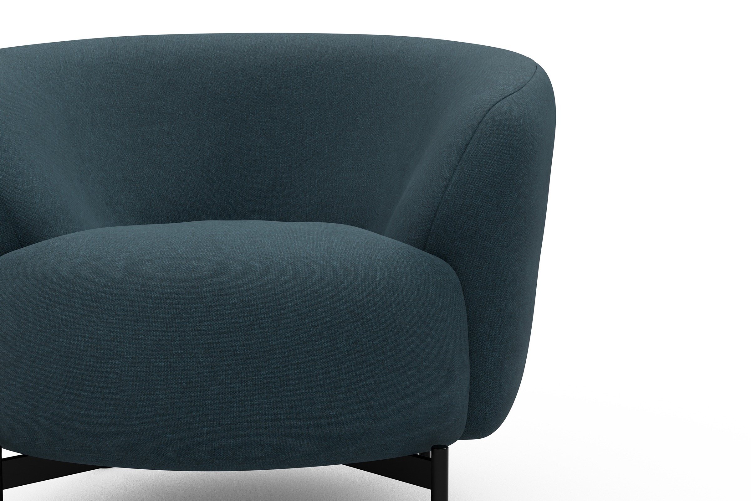 Sessel Ronda X-Metallgestell Schwarz Satya-Indigo
