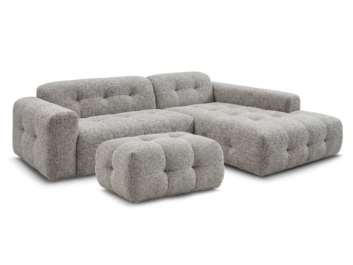 Bobochic Laura Ecksofa mit kleinem Pouf