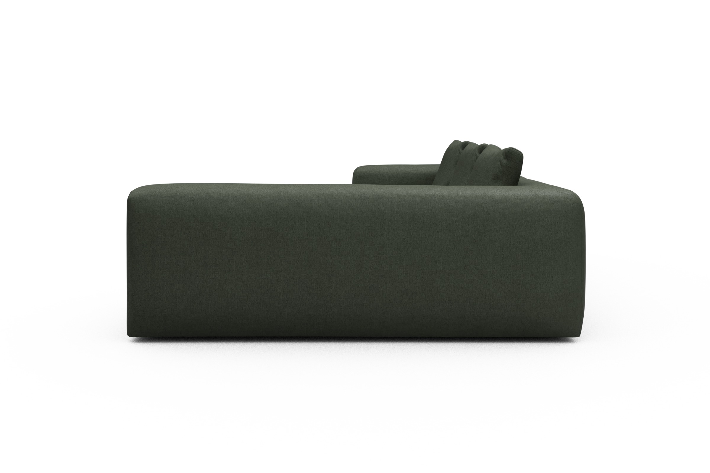Ecksofa Fred 2x 2,5-Sitzer rechts offen Denari-Forest-Green