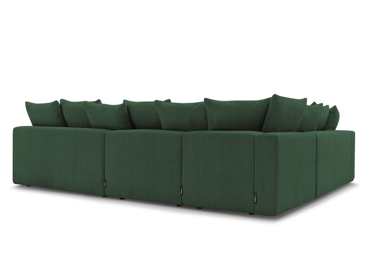 Bobochic Voltaire Ecksofa 322 × 268 cm Cordsamt Grün Ecke links