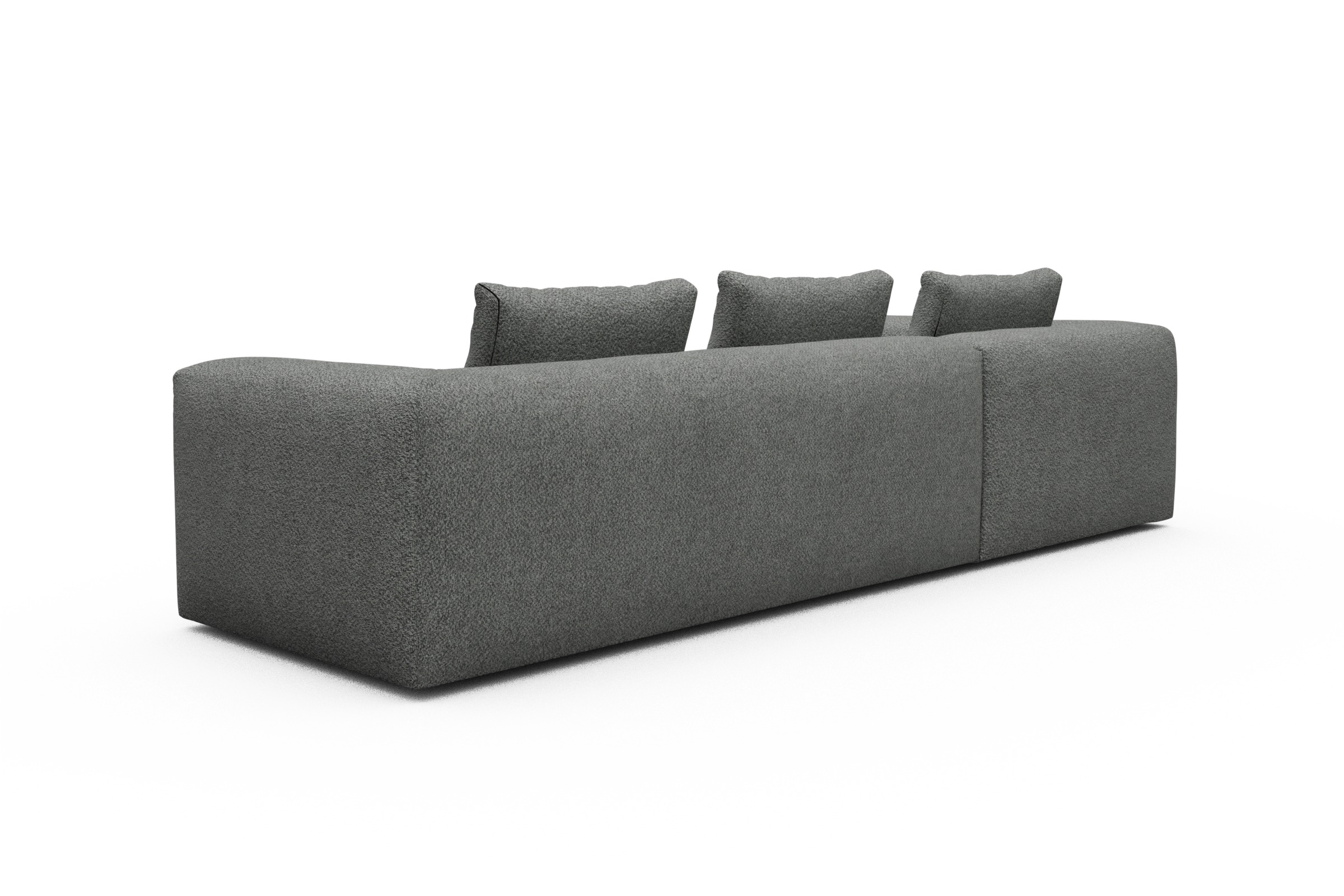 Ecksofa Fred Relax-Ecke links mit 2,5-Sitzer Vanora-Warm-Grey