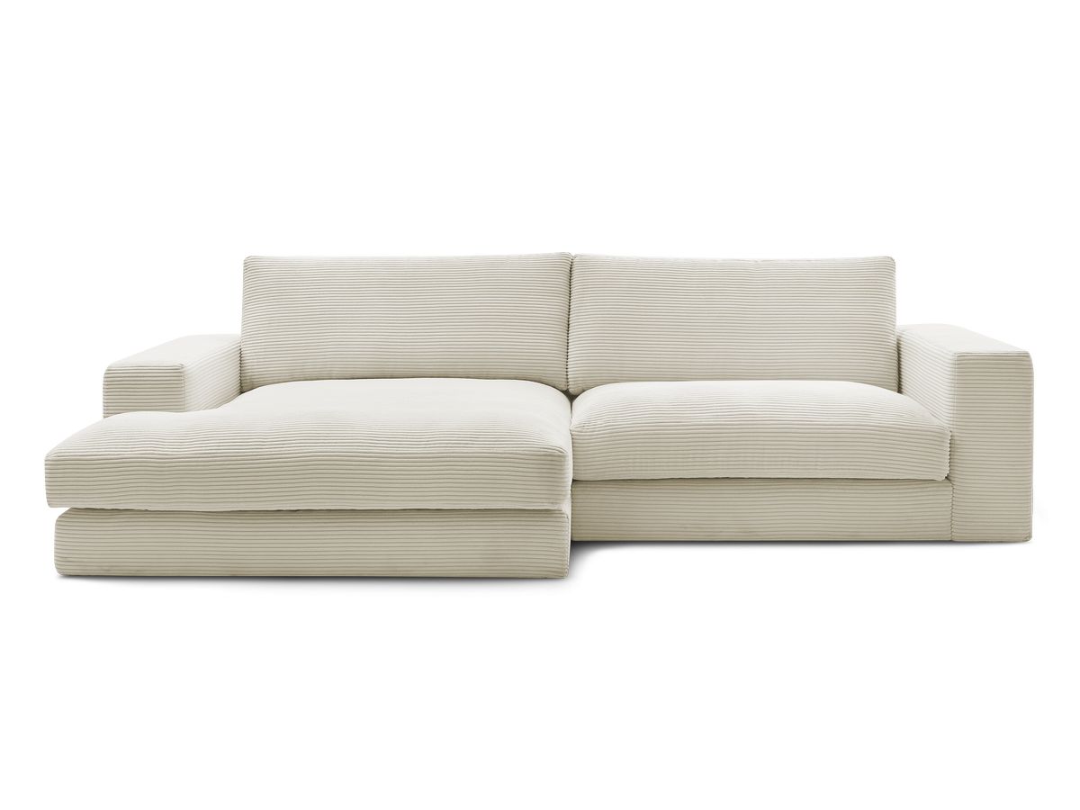 Bobochic Leonard Ecksofa 234 × 159 cm Cordsamt Beige Ecke links