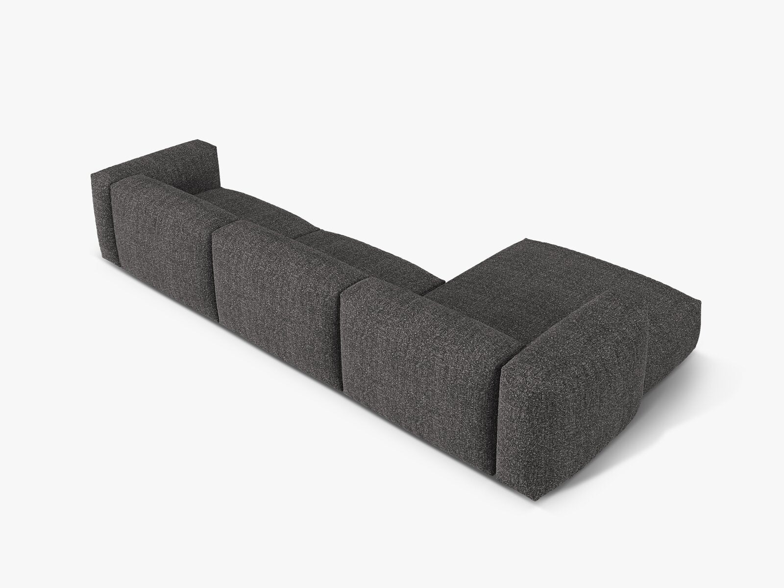 Micadoni Ecksofa Martina 3-Sitzer Links Boucle Monet Anthrazit