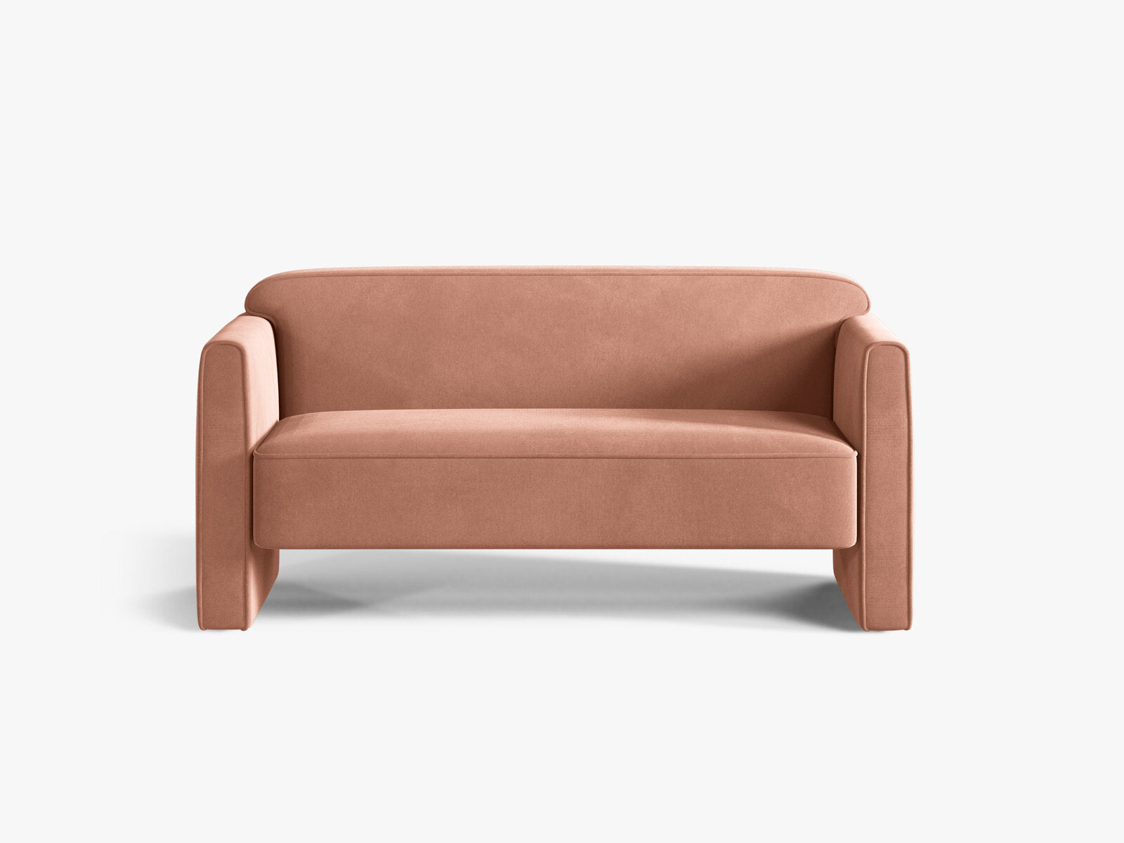 Micadoni Sofa Abby 2-Sitzer Samt Salvador Rosa