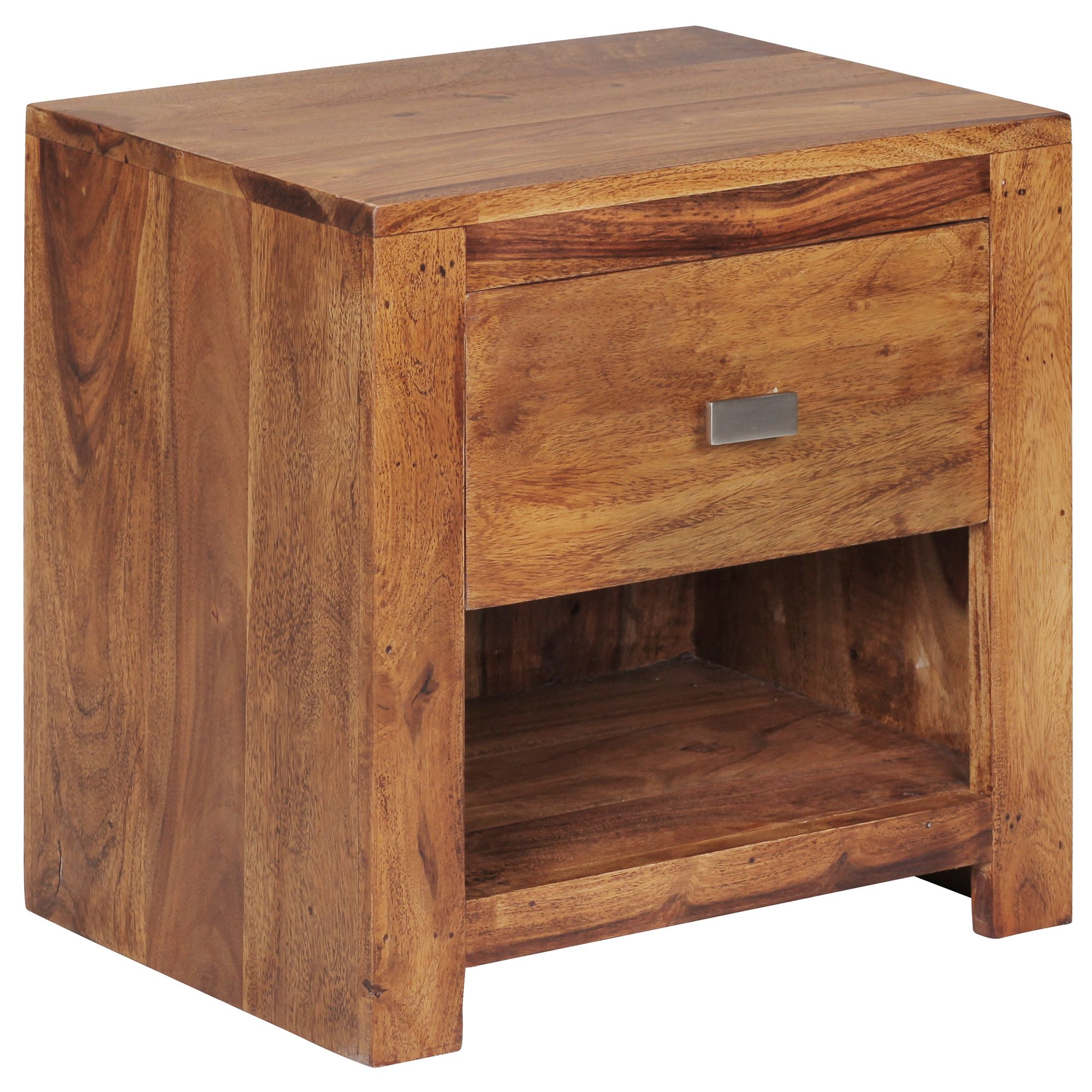 Nachttisch Aalvik Massivholz Dunkelbraun 40 × 30 × 40 cm