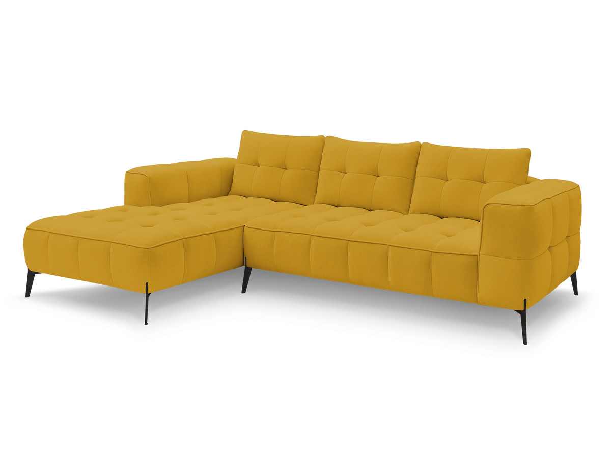 Bobochic Anis Ecksofa Strukturstoff Gelb Ecke links
