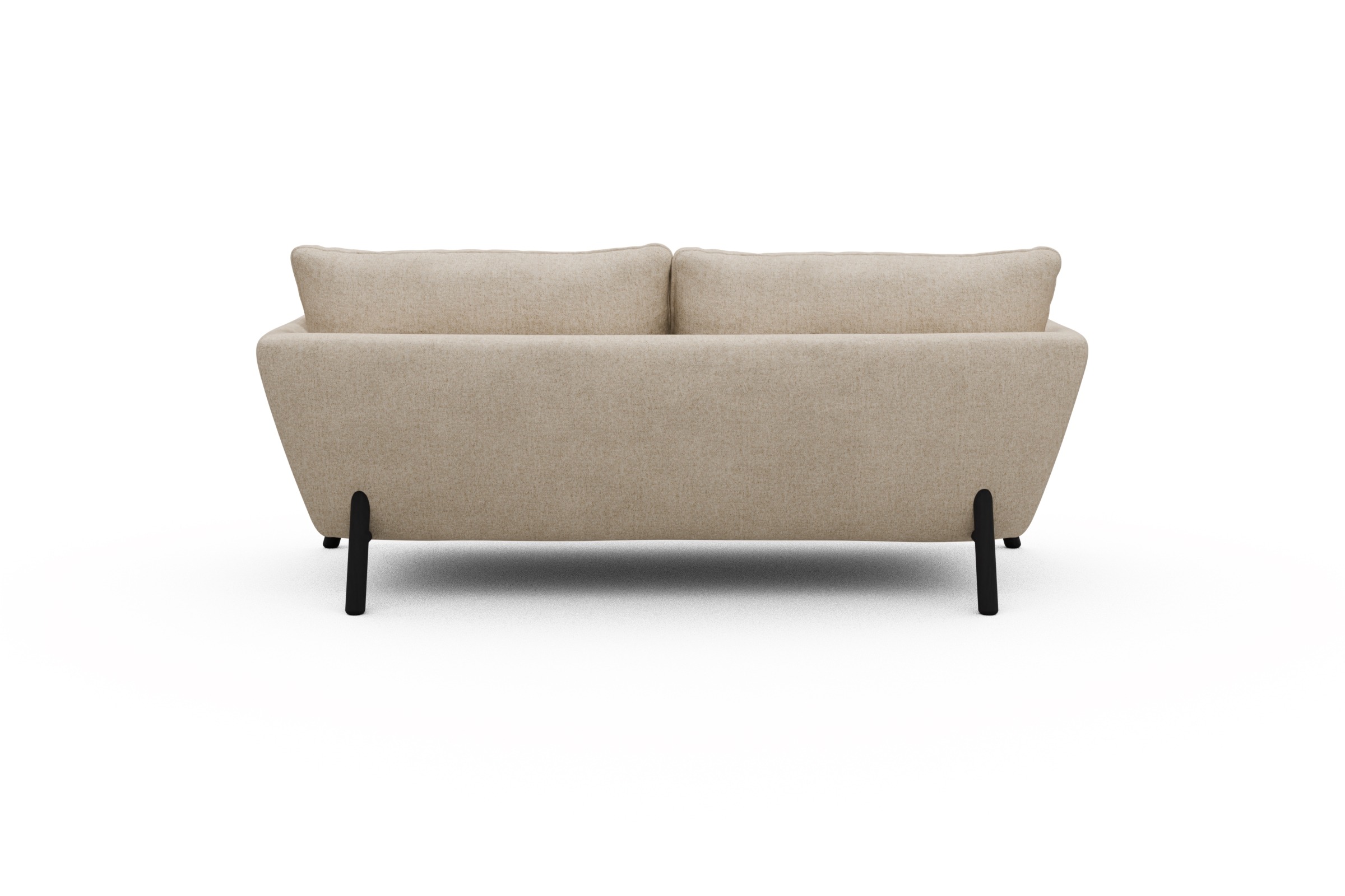 Sofa Emil 2-Sitzer Beinfarbe Eiche Schwarz Casone-Natural-Beige