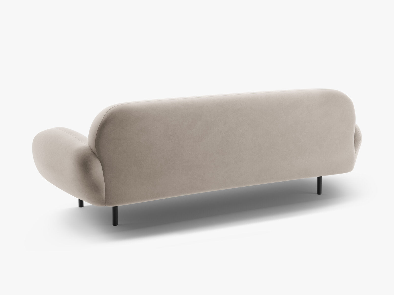 Micadoni Sofa Poppy 3-Sitzer Samt Casino Helles Beige