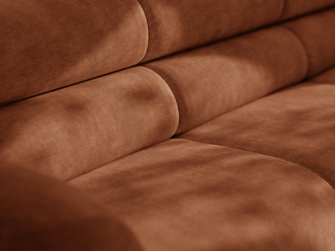 Micadoni Neo Modulares Sofa 4-Sitzer Chenille Golden Terrakotta