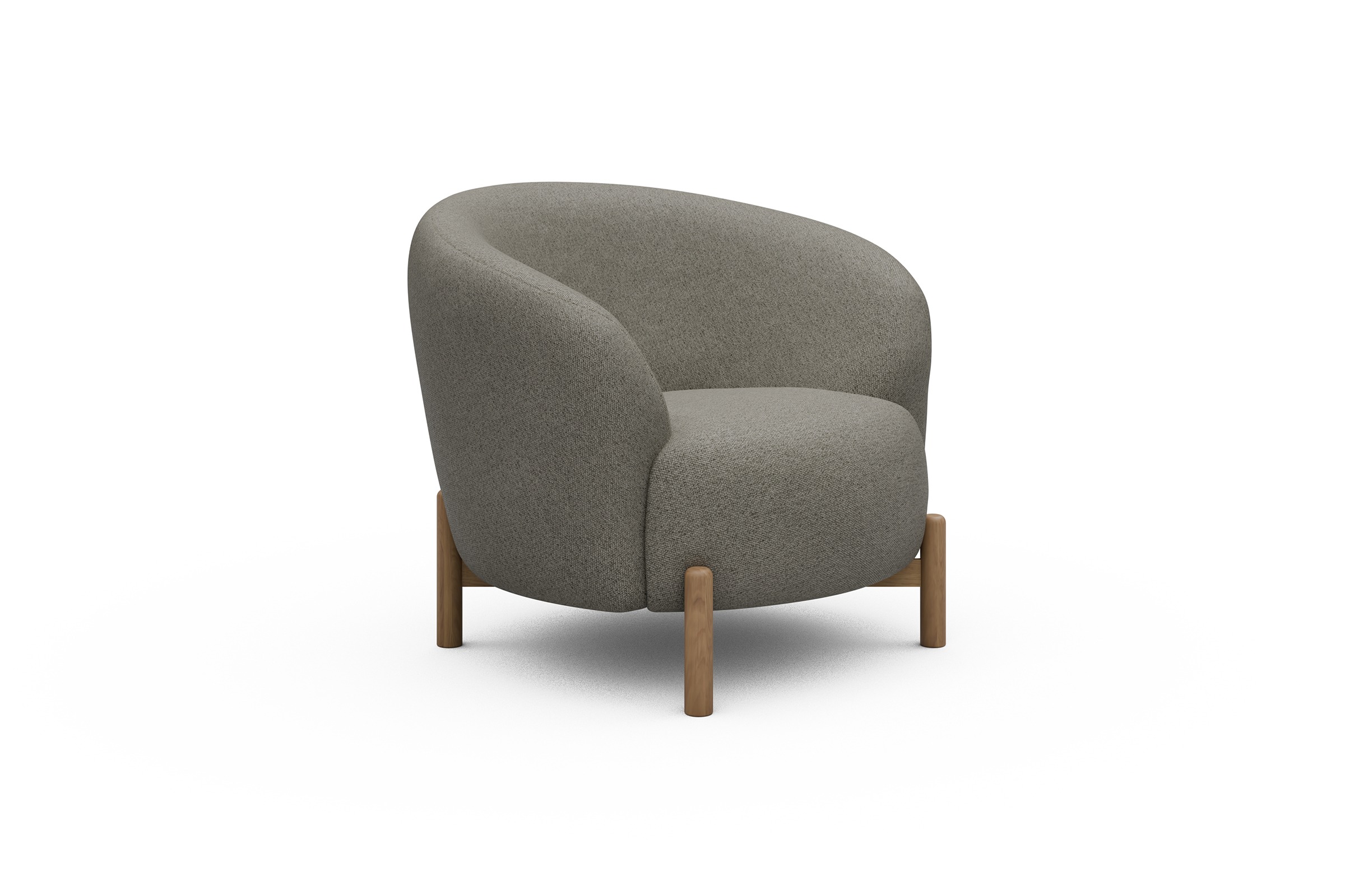 Sessel Ronda Holzbeine Eiche Natur Denari-Warm-Grey