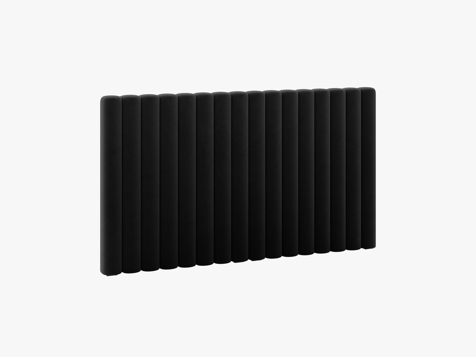 Micadoni Mistero Polster-Kopfteil Samt Paris Schwarz 160x95