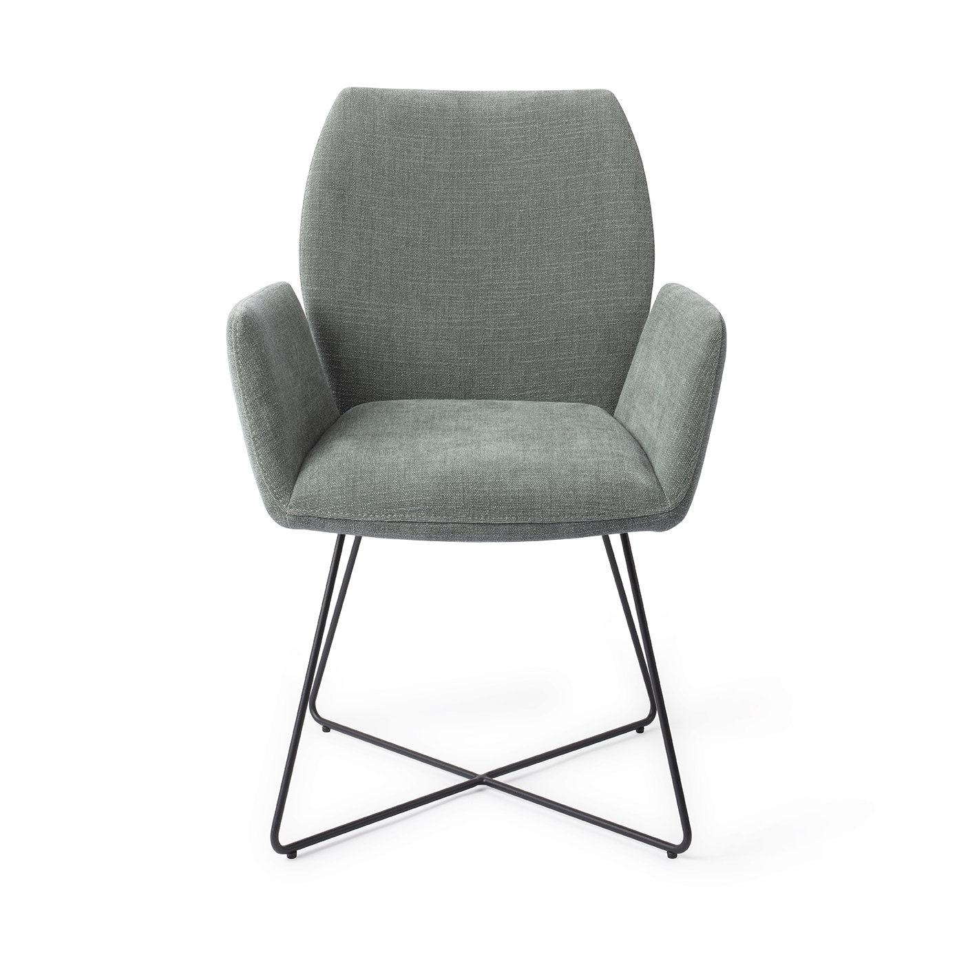 Jesper Home Esszimmerstuhl Misaki Breezy Blue Cross Schwarz