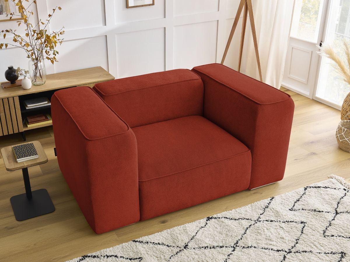 Bobochic Zephyr Sessel Strukturstoff Orange