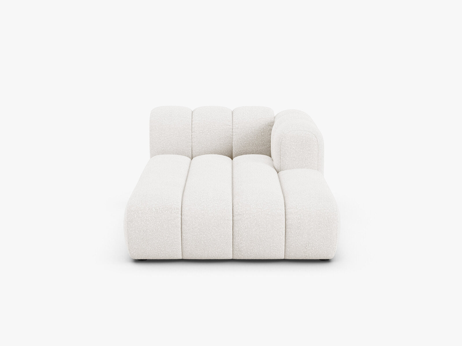 Micadoni Recamiere Lupine 2-Sitzer Rechts Boucle Baloo Weiß