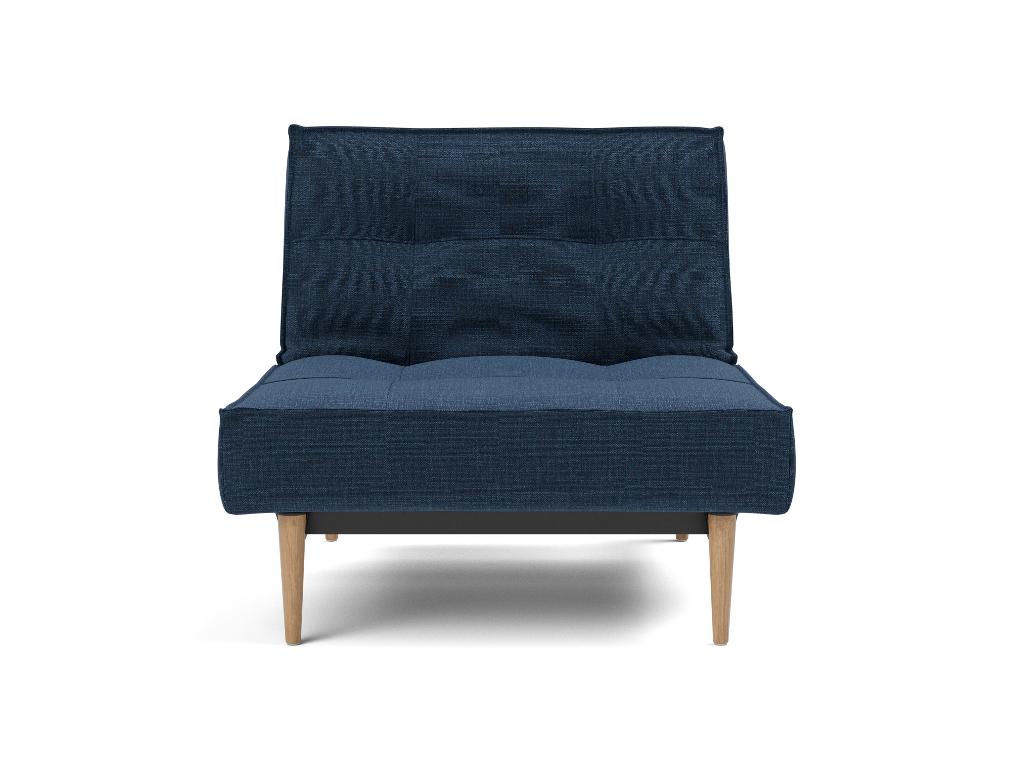Sessel Splitback Chenille Esina 414-Indigo-Blue Beine Styletto Eiche hell