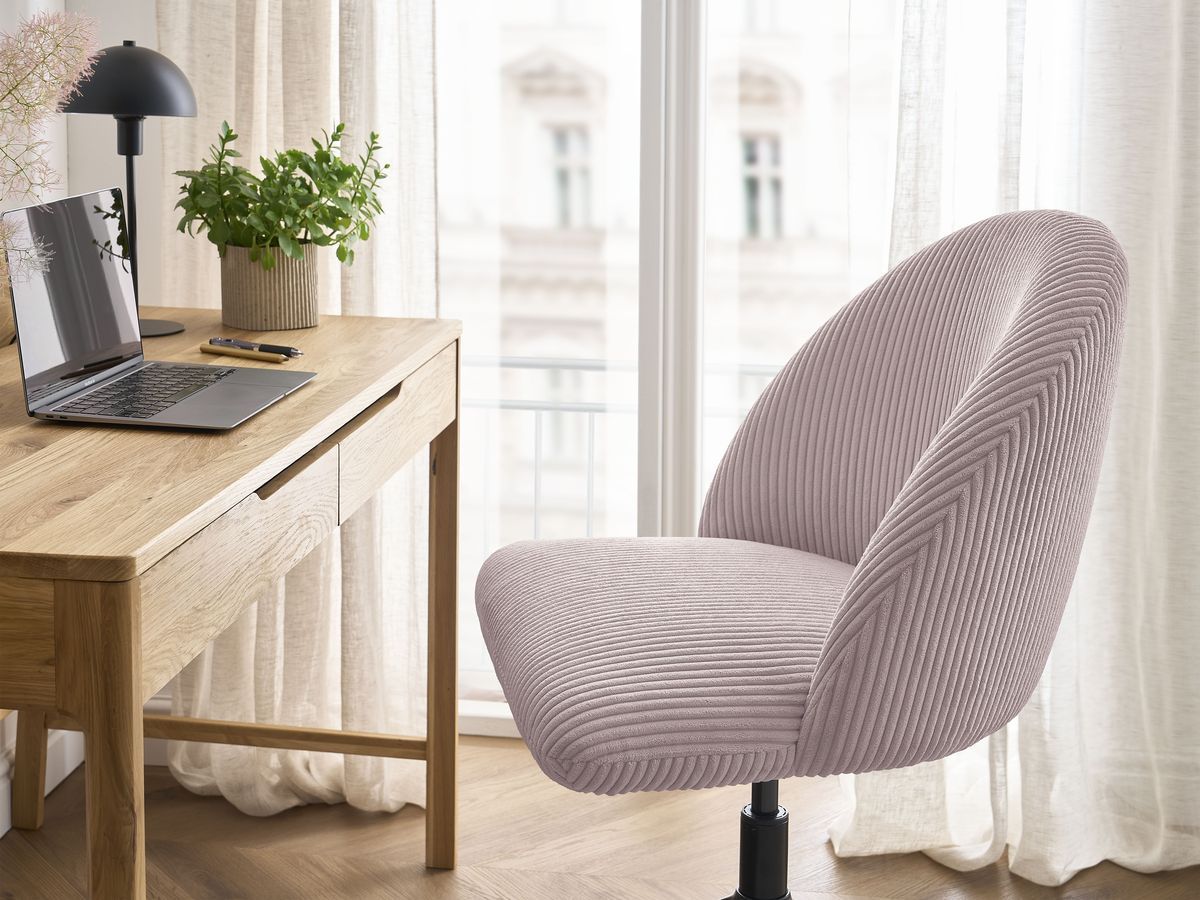 Bobochic Lalie Bürostuhl Cordsamt Rosa