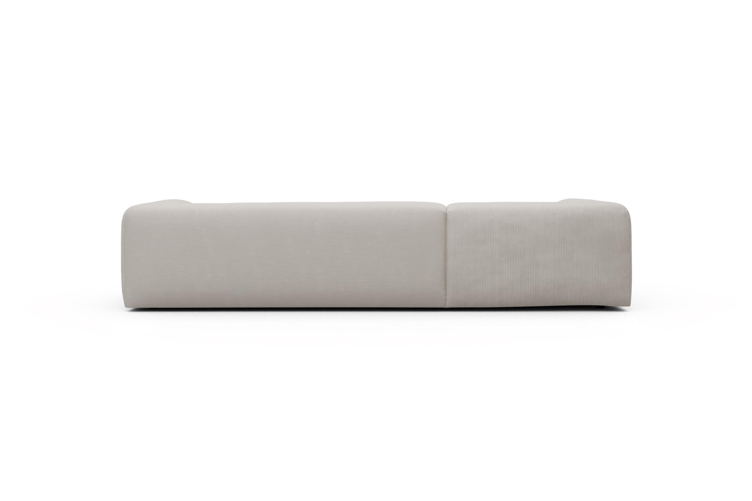 Ecksofa Fred Chaiselongue links mit 2,5-Sitzer Kord Corduroy 594-Ivory