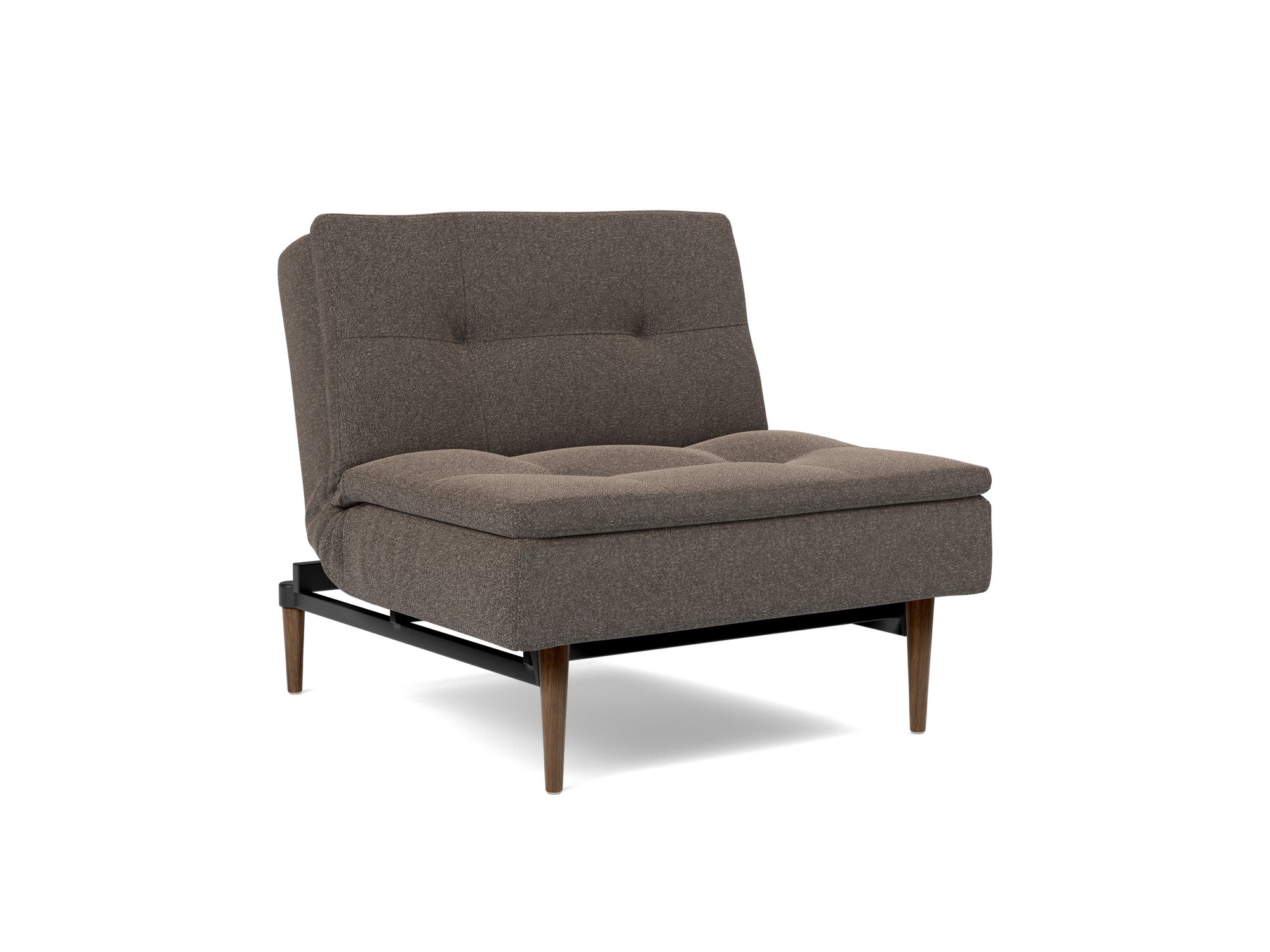 Sessel Dublexo Boucle Skandi 530-Taupe Beine Styletto Eiche dunkel