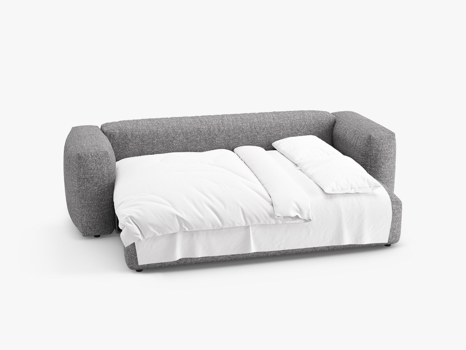 Micadoni Martina Schlafsofa 3-Sitzer Boucle Monet Graphit