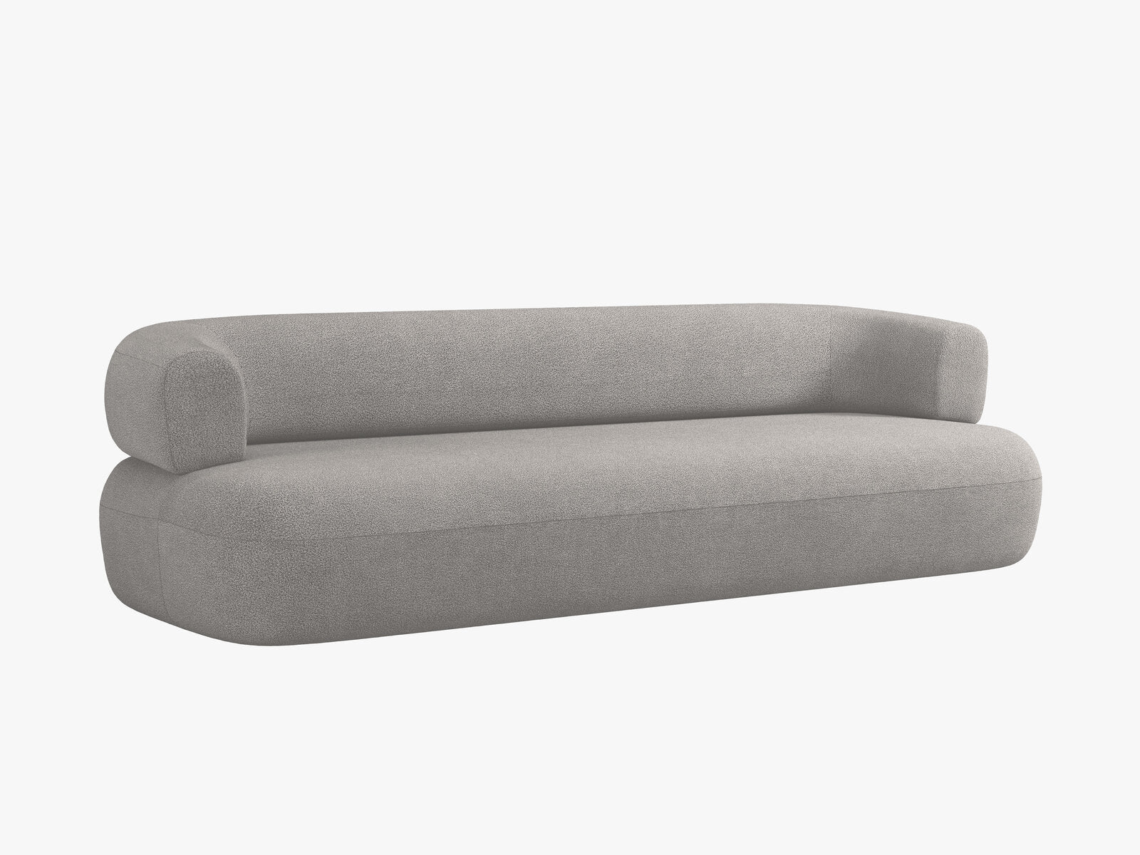 Micadoni Sofa Jenny 3-Sitzer Boucle Now or Never Hellgrau