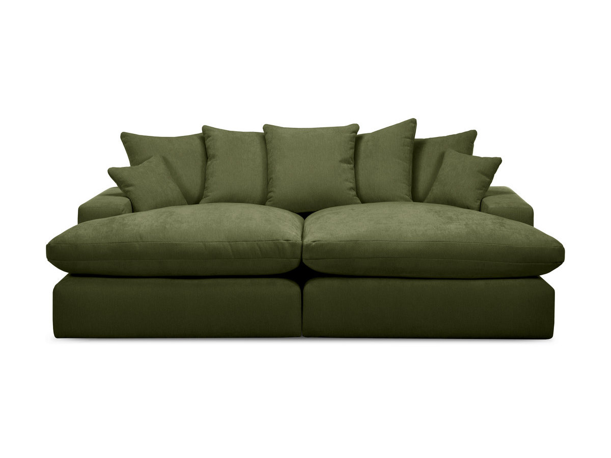Bobochic Nevada Sofa 3-Sitzer 226 × 150 cm Stoff Grün