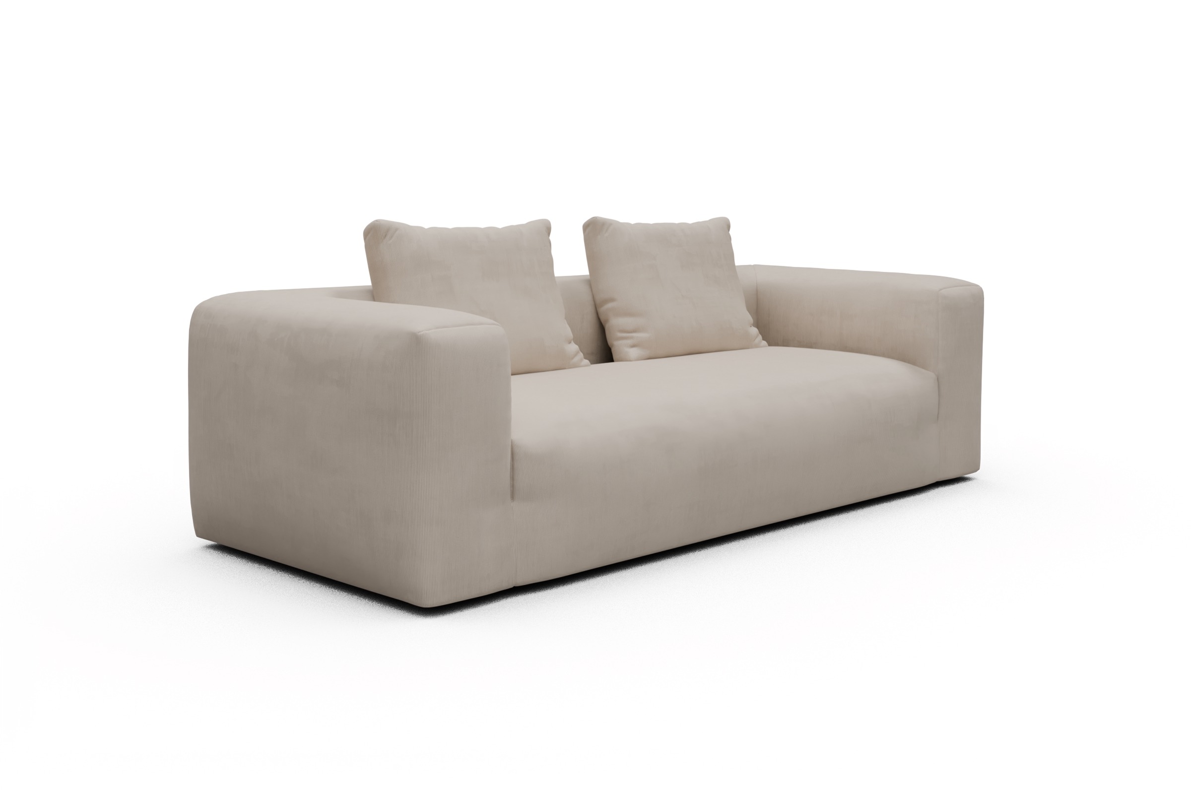 Sofa Fred 3-Sitzer Cordufine-Off-White