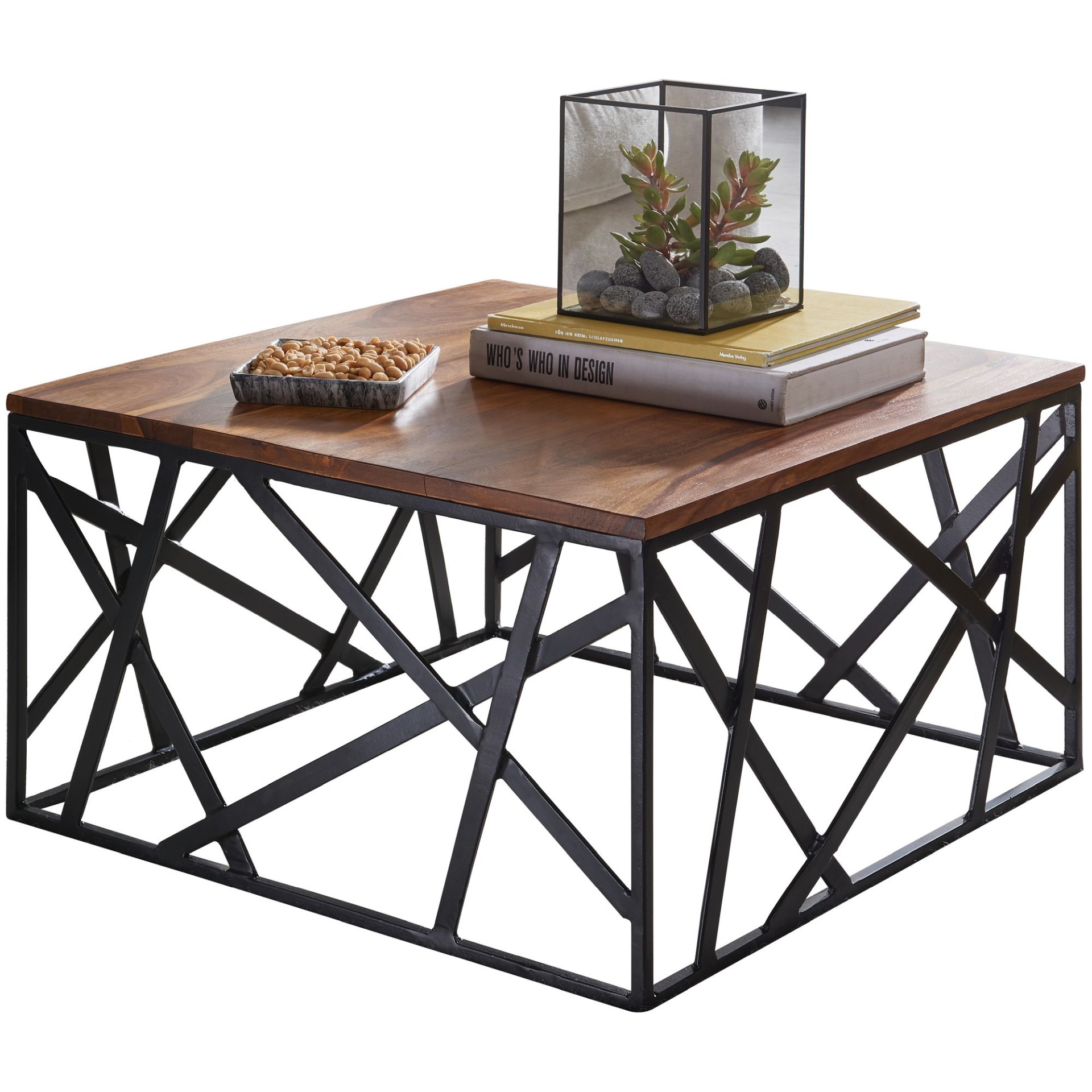 Couchtisch Odda Sheesham Massivholz 60 × 60 × 35 cm