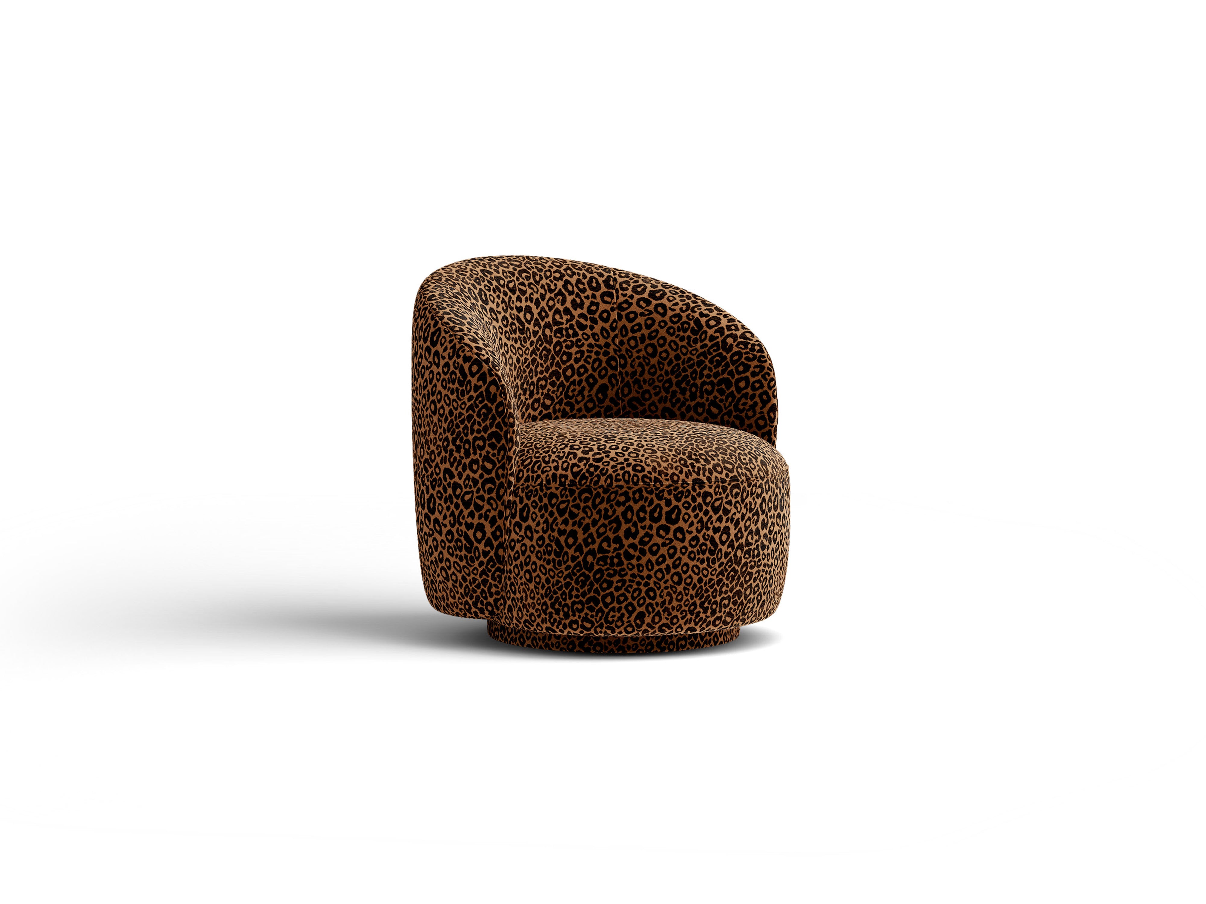 Micadoni drehbarer Sessel Letizia kleine Version Chenille Wild Honig