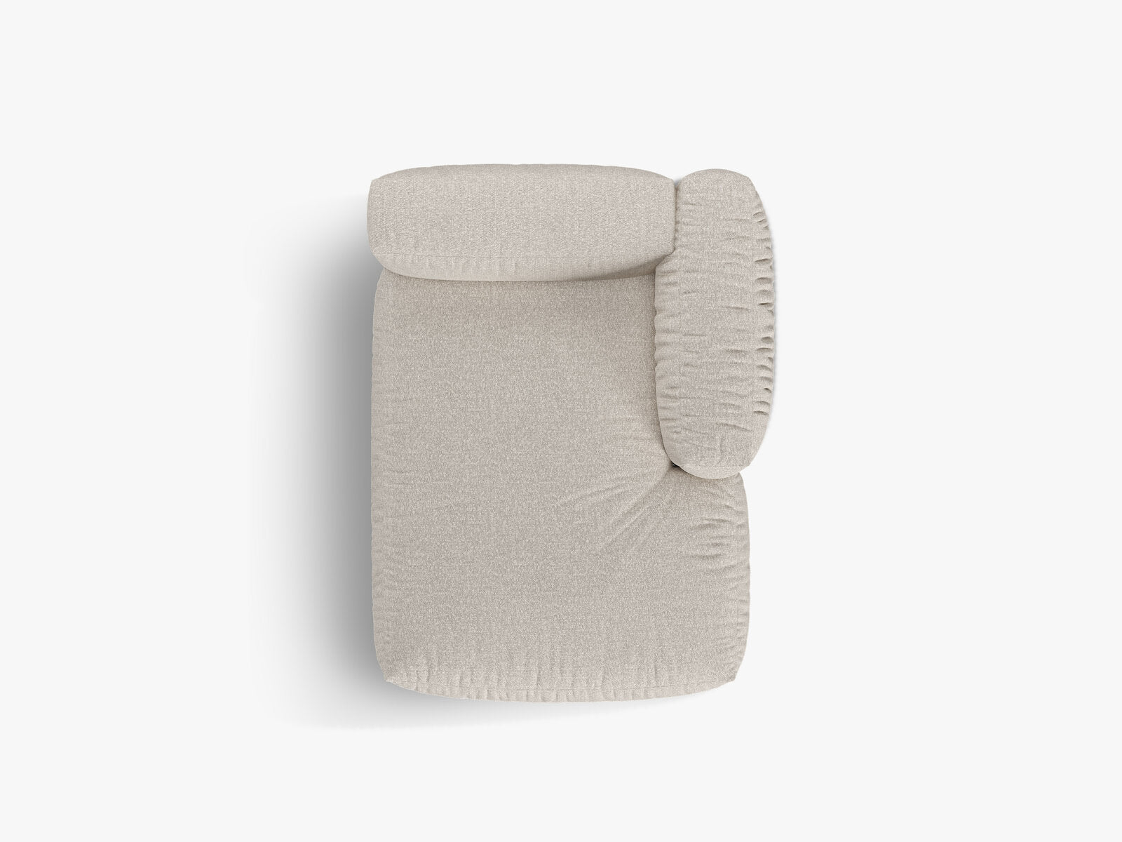 Micadoni Recamiere Martina 1-Sitzer Rechts Boucle Monet Beige