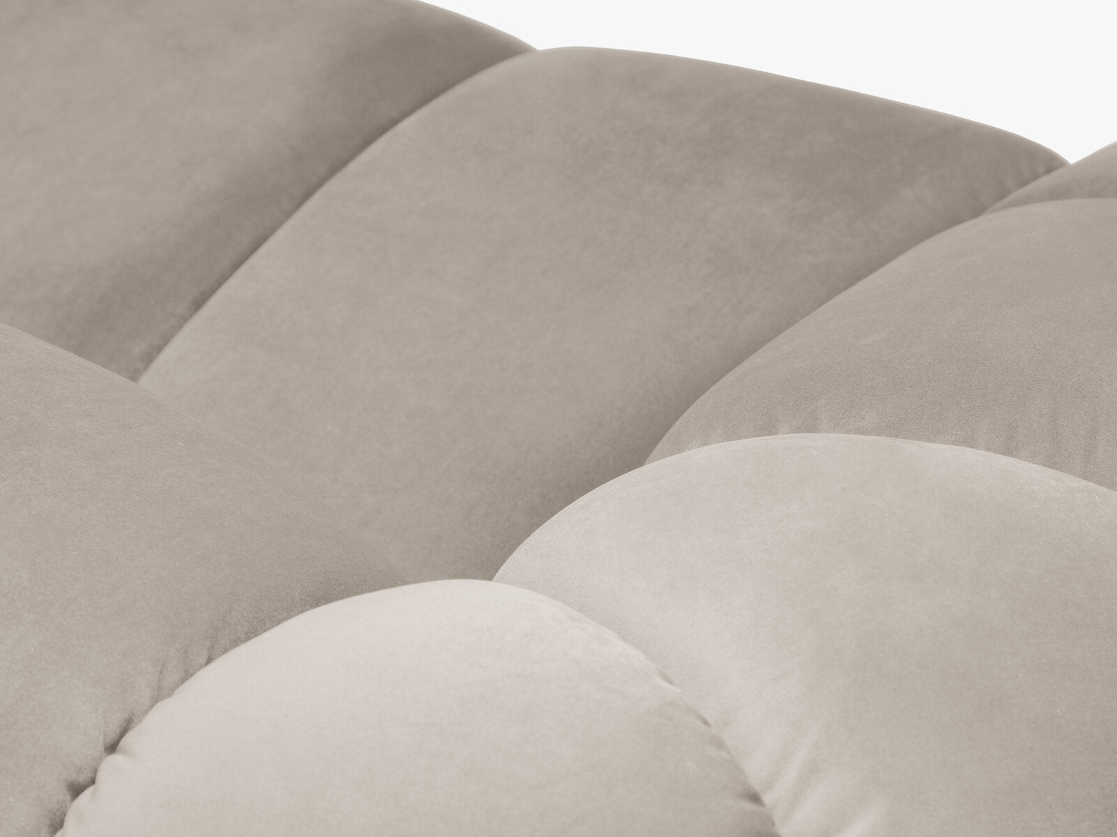Micadoni Ecksofa Diana 3-Sitzer Links Samt Beige