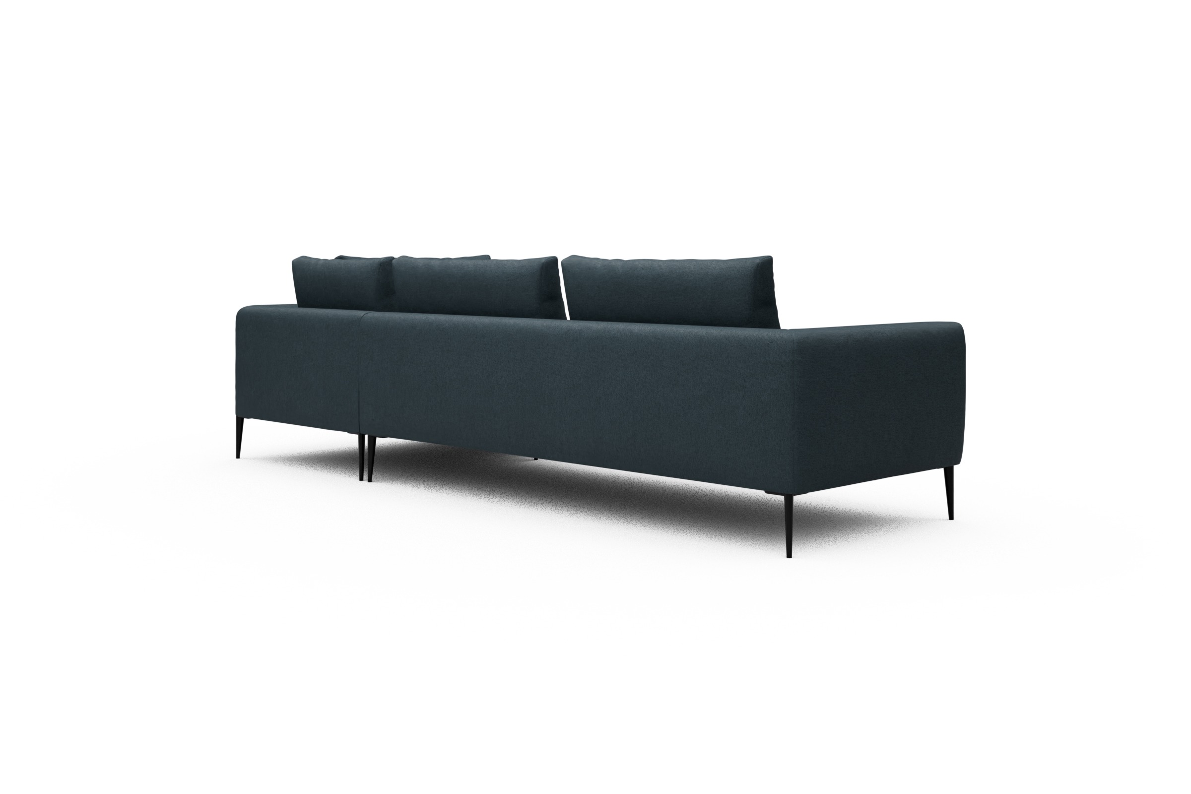 Ecksofa Paul Relax-Ecke links mit 3-Sitzer Denari-Royal-Blue