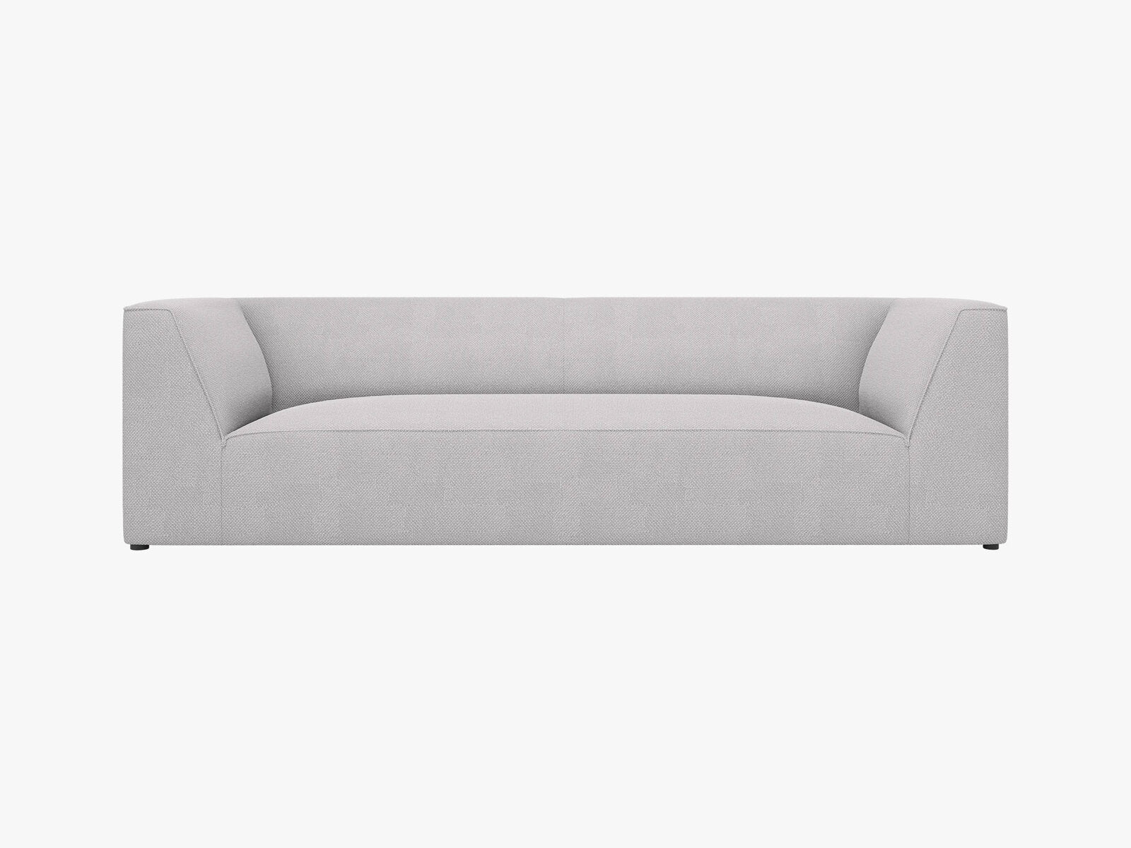 Micadoni Sofa Ruby 3-Sitzer Strukturierter Stoff Ottawa Hellgrau