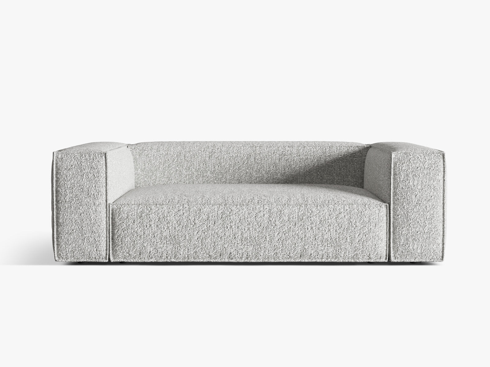 Micadoni Sofa Nuria 3-Sitzer Boucle Silber