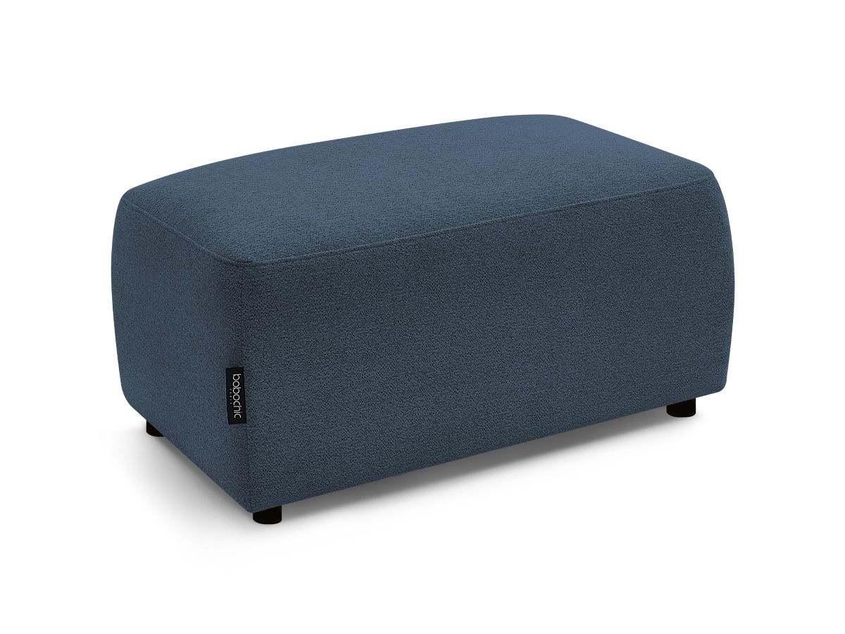 Bobochic Atilla Pouf Melange-Stoff Blau