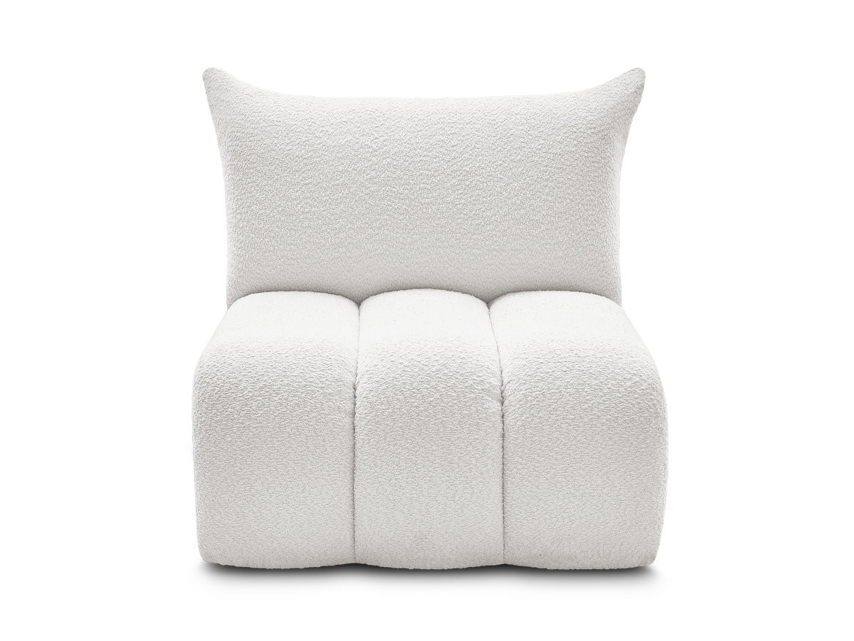 Bobochic Azra Sofamodul 1-Sitzer 90 × 112 cm Bouclé-Stoff Weiß