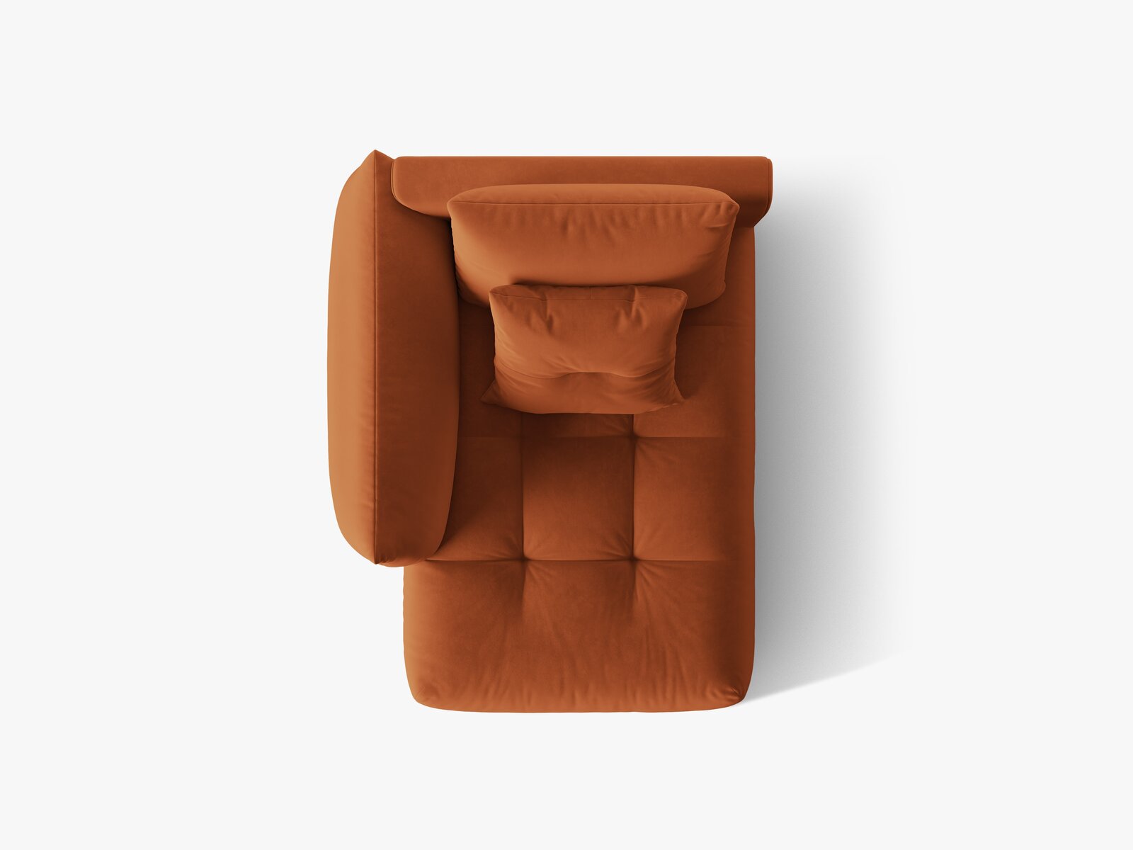 Micadoni Bloom Chaiselongue Links Samt Casino Terrakotta