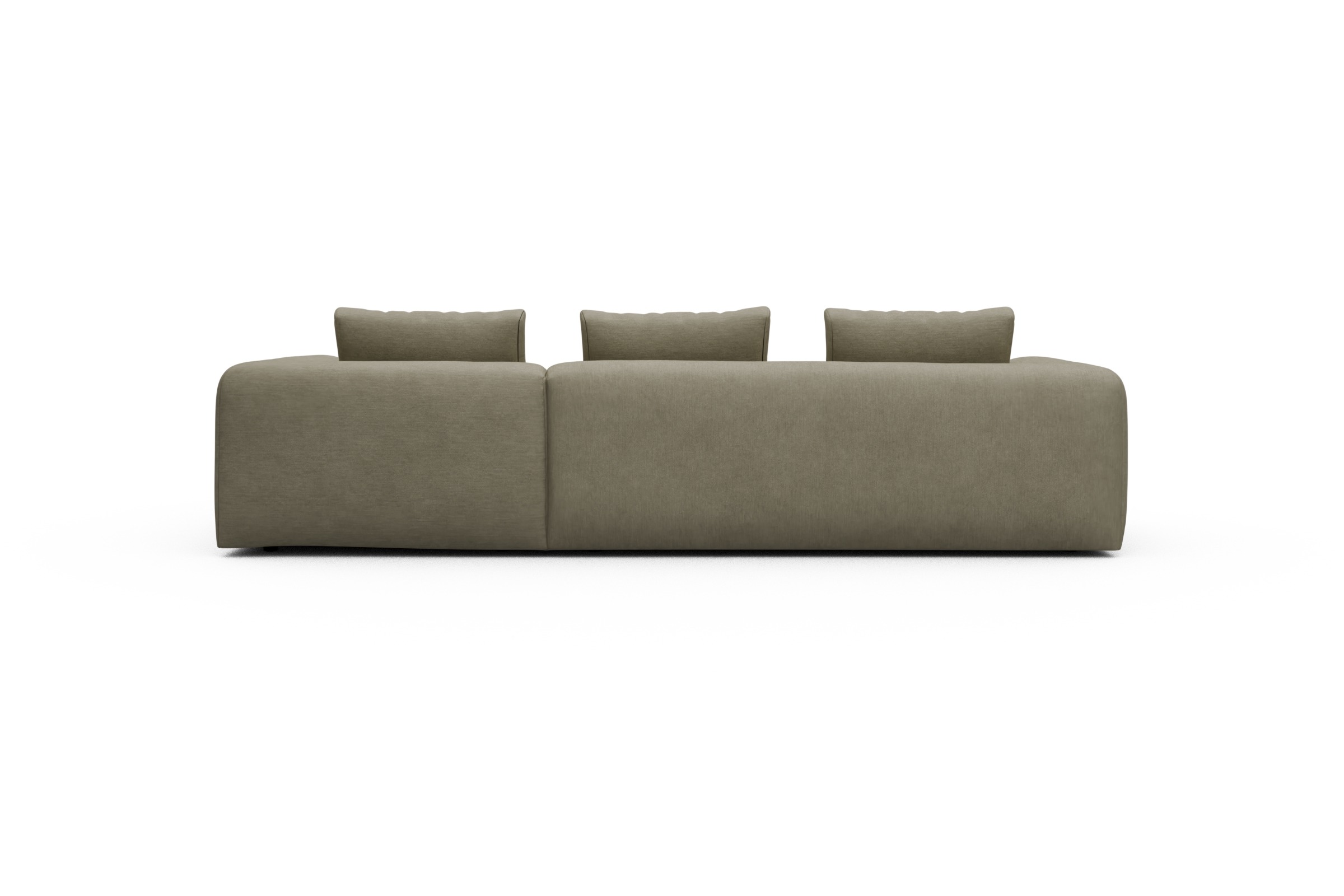 Ecksofa Fred Chaiselongue rechts mit 2,5-Sitzer Vivus-Dusty-Sand