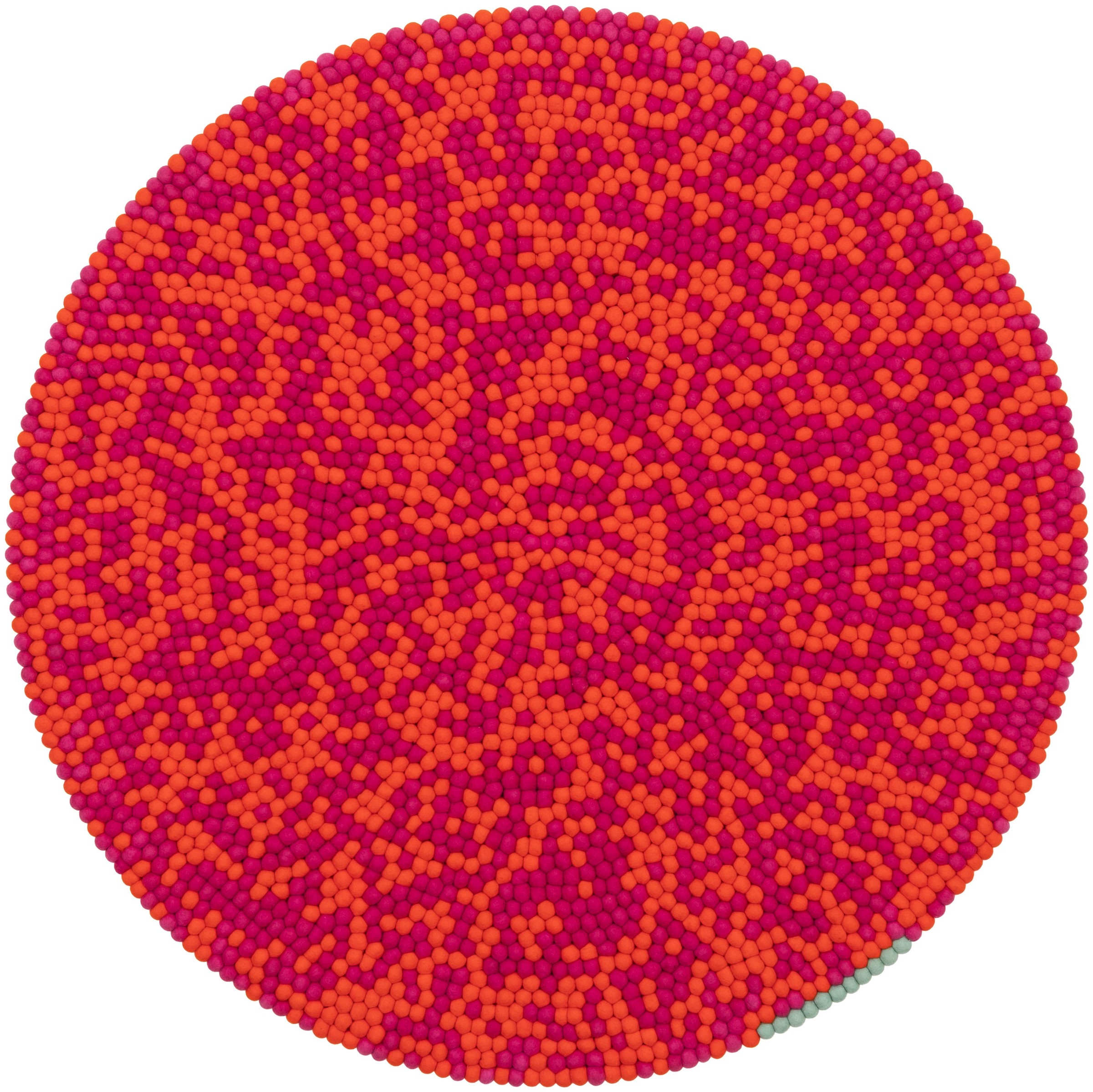 myfelt Lava Filzkugelteppich Orange