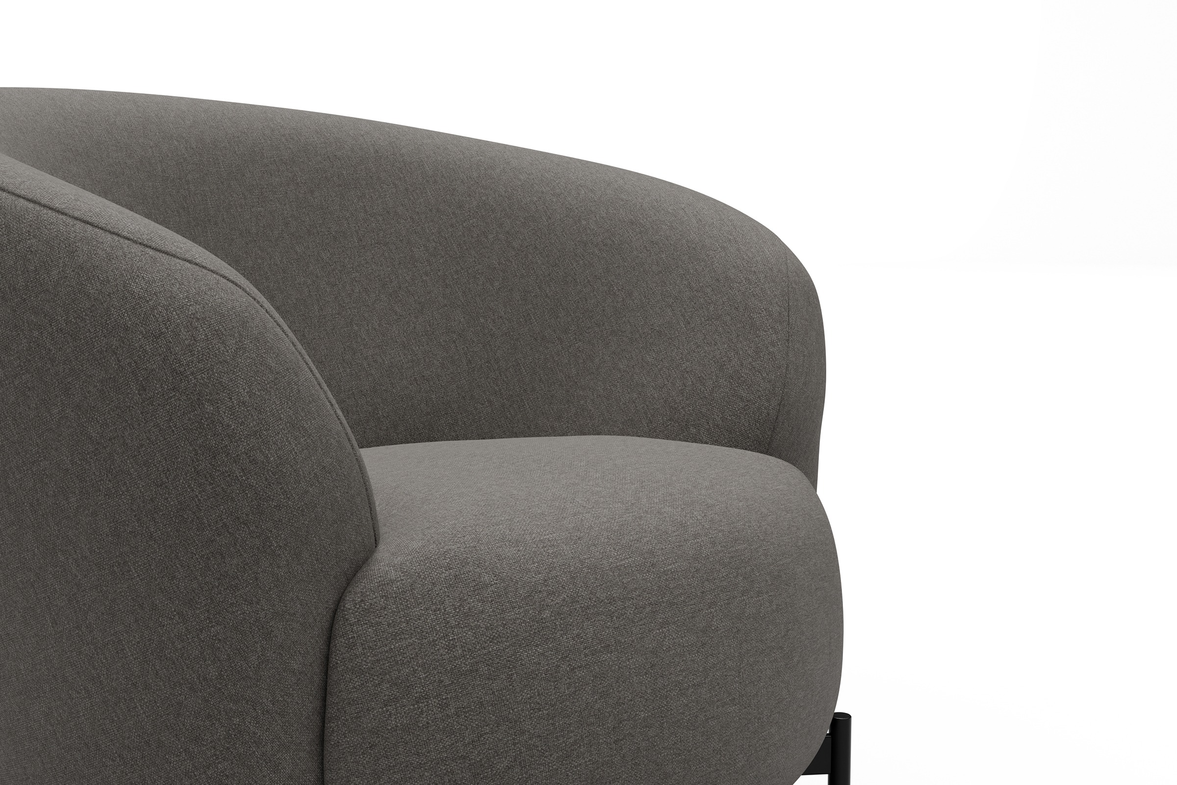 Sessel Ronda X-Metallgestell Schwarz Satya-Taupe