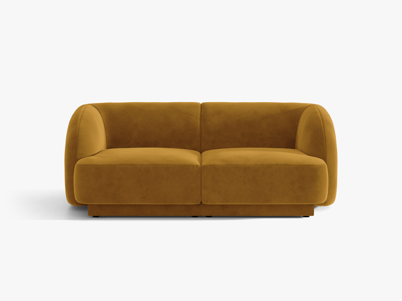 Micadoni Sofa Miley 2-Sitzer Samt Bluvel Gelb