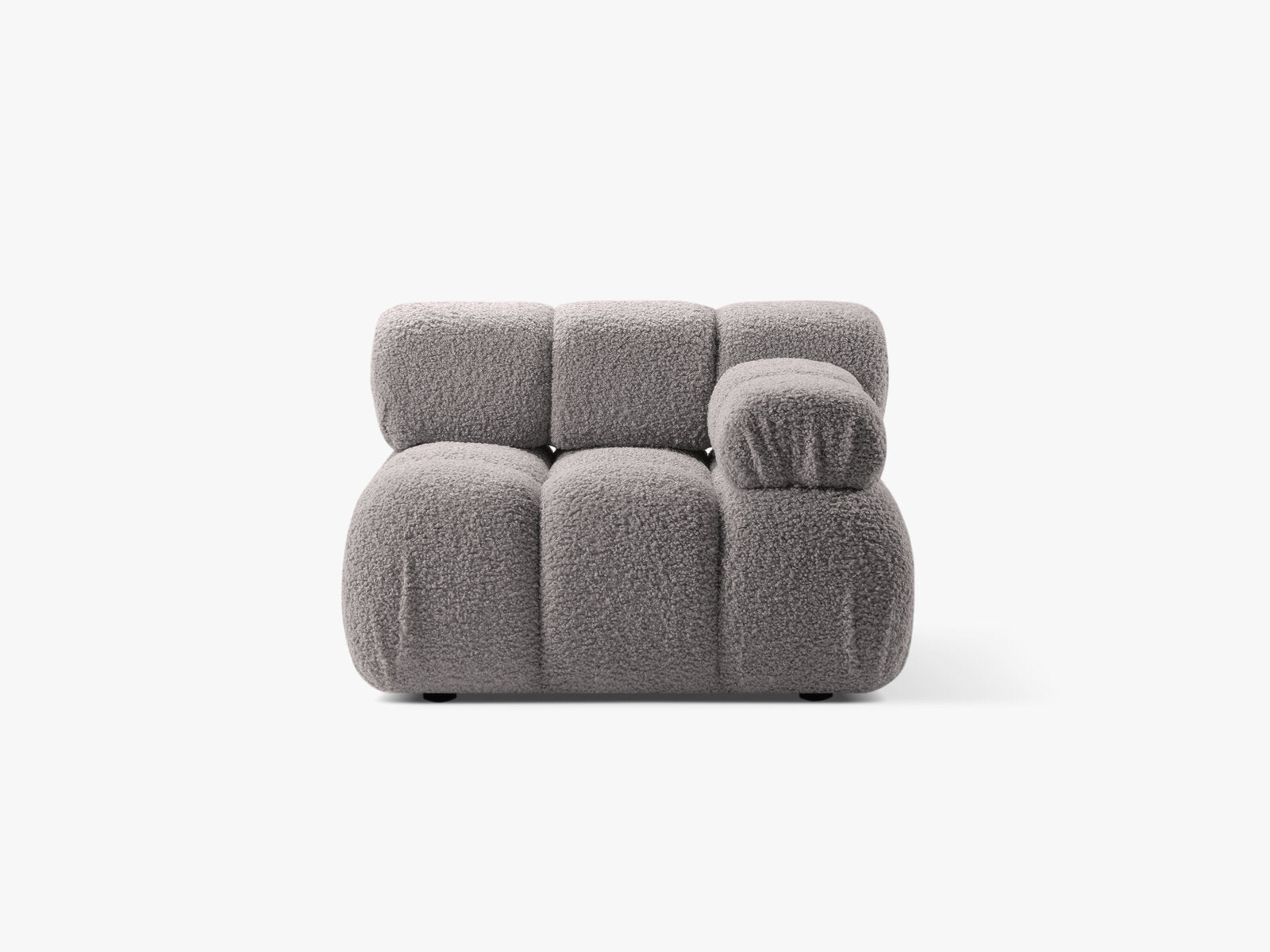 Micadoni Eckmodul Bellis Rechts Boucle Rolf Hellgrau