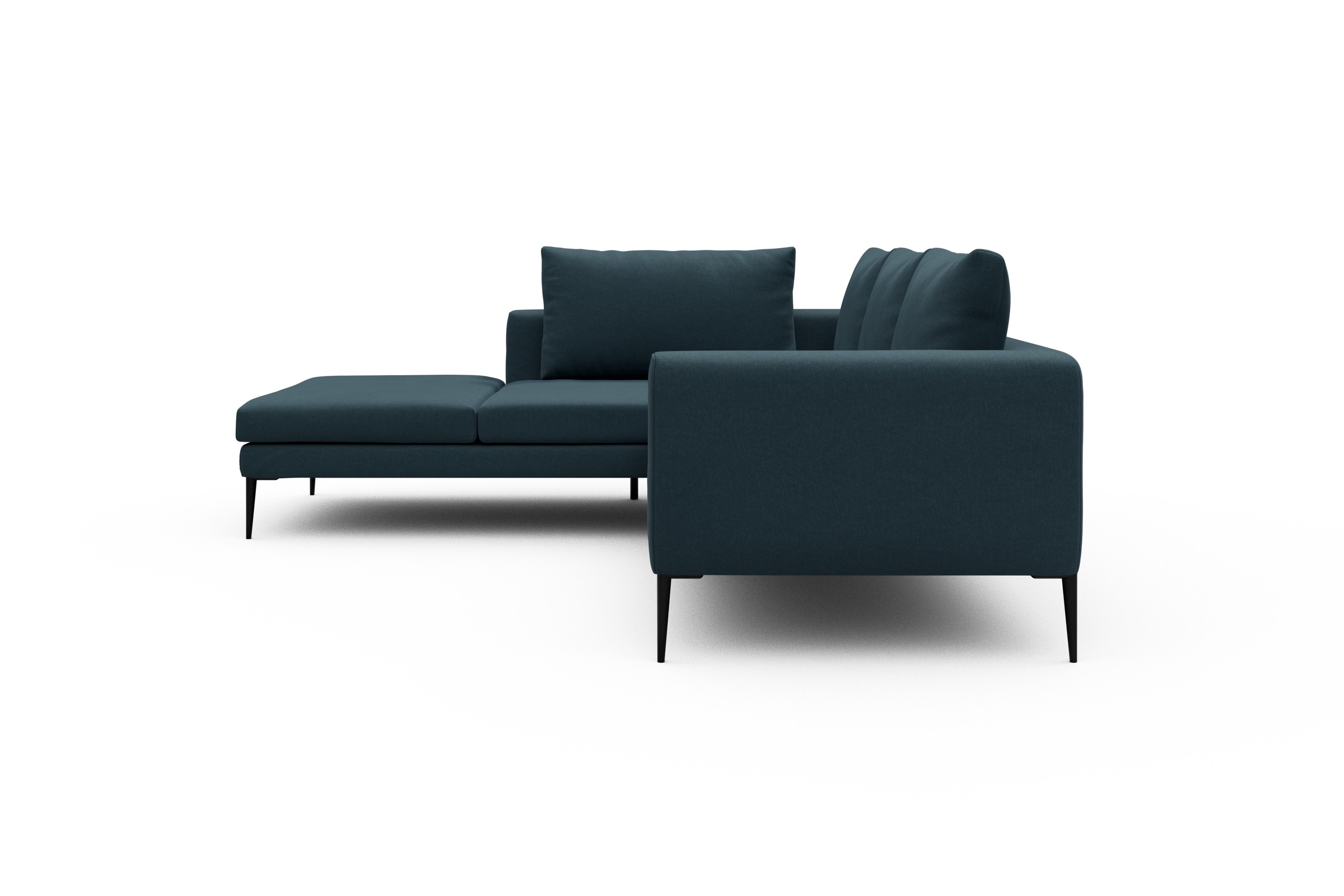 Ecksofa Paul Relax-Ecke links mit 2-Sitzer Satya-Indigo