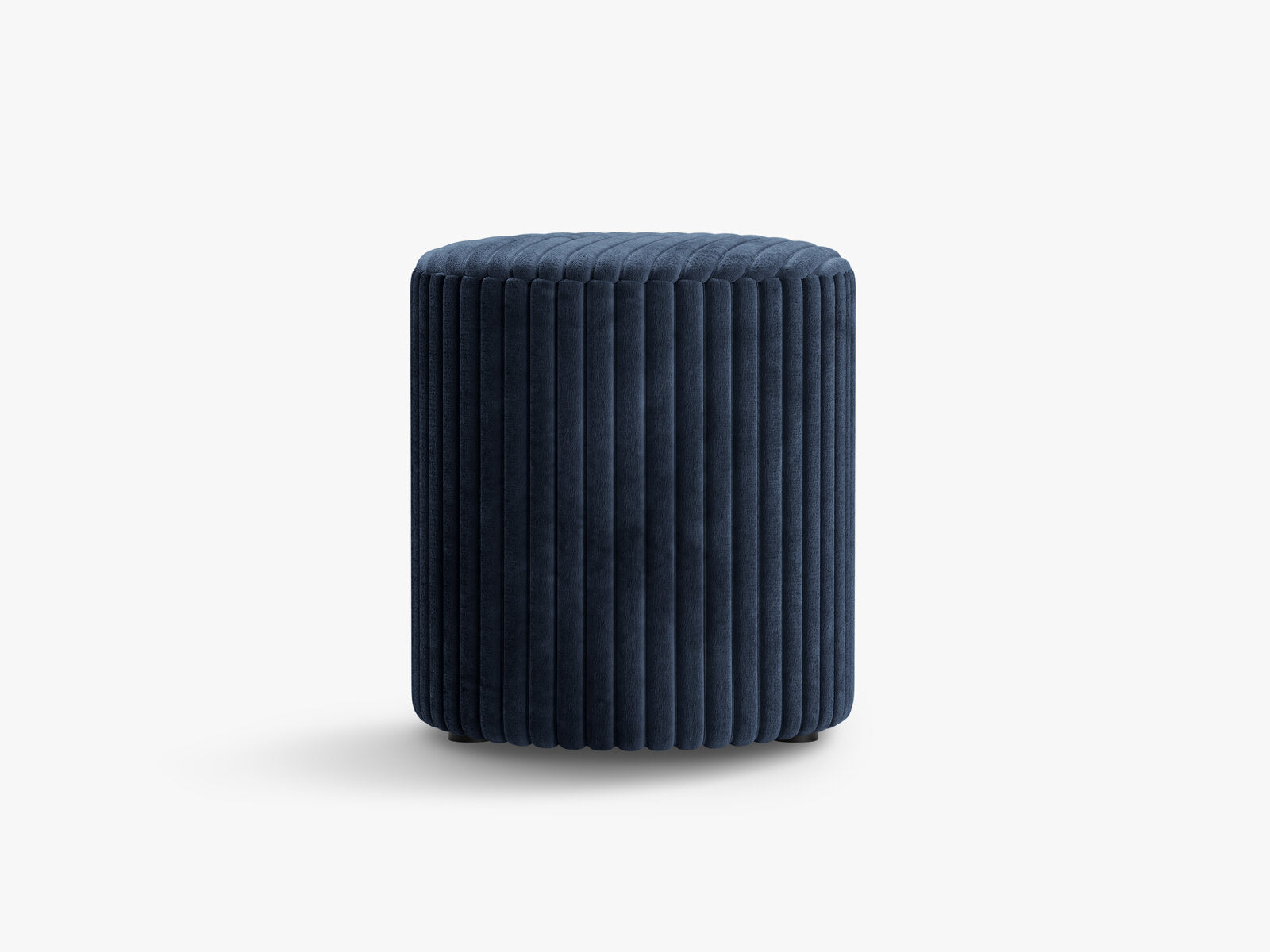 Micadoni Pouf Dia 40cm Kord Tilia Marineblau