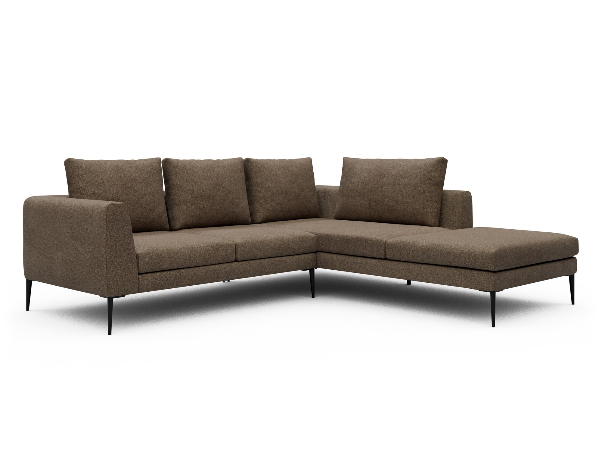 Skandi Home Ecksofa Paul Relax-Ecke rechts mit 2-Sitzer Aivi-Khaki-Brown moebelfaktor
