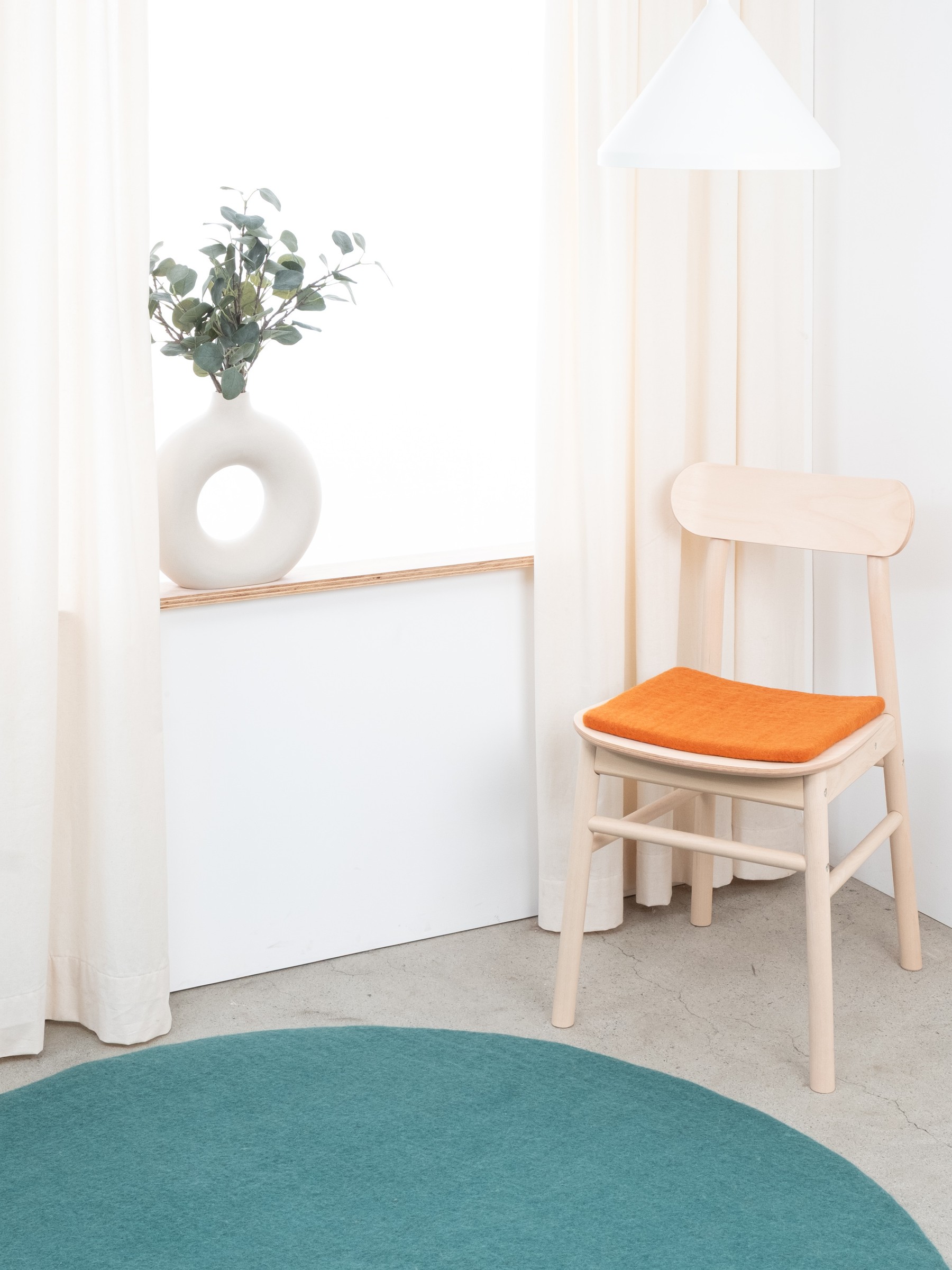 myfelt Afra Filz-Sitzauflage Orange 36 x 36 cm
